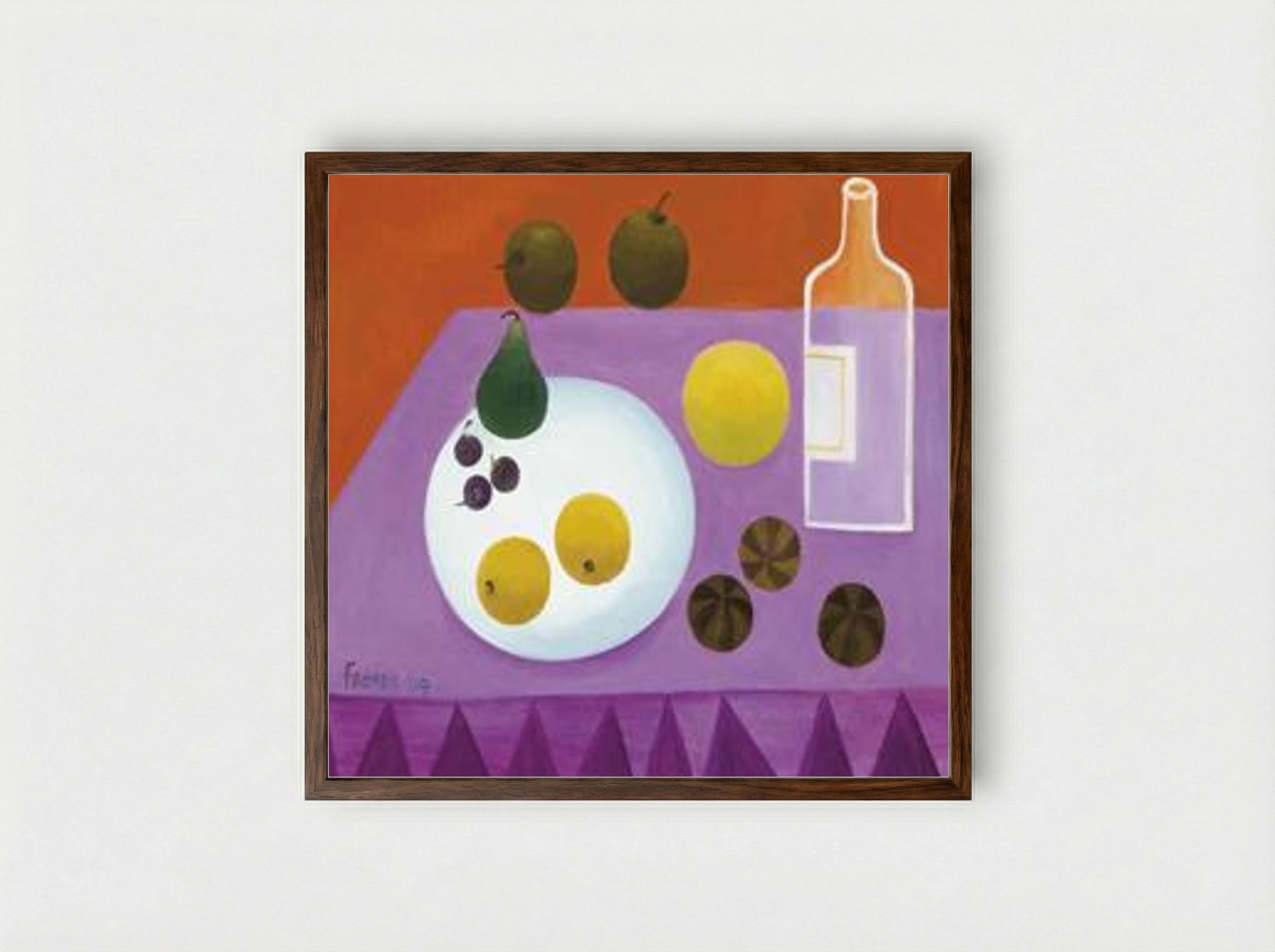 Fruit - Mary Fedden - Framed Print Dark Wood