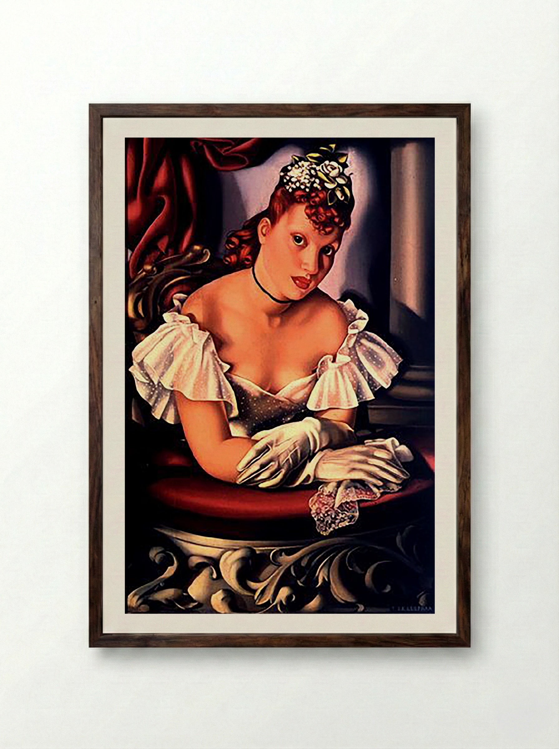 At the Opera - T. R. Leefoon - Framed Print Dark Wood