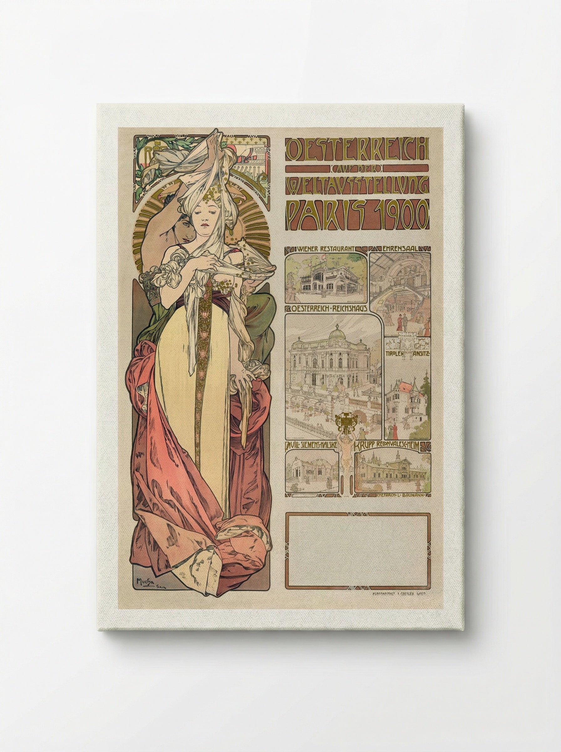 Austria at the Exposition Universelle, Paris 1900 - Alphonse Mucha - Canvas