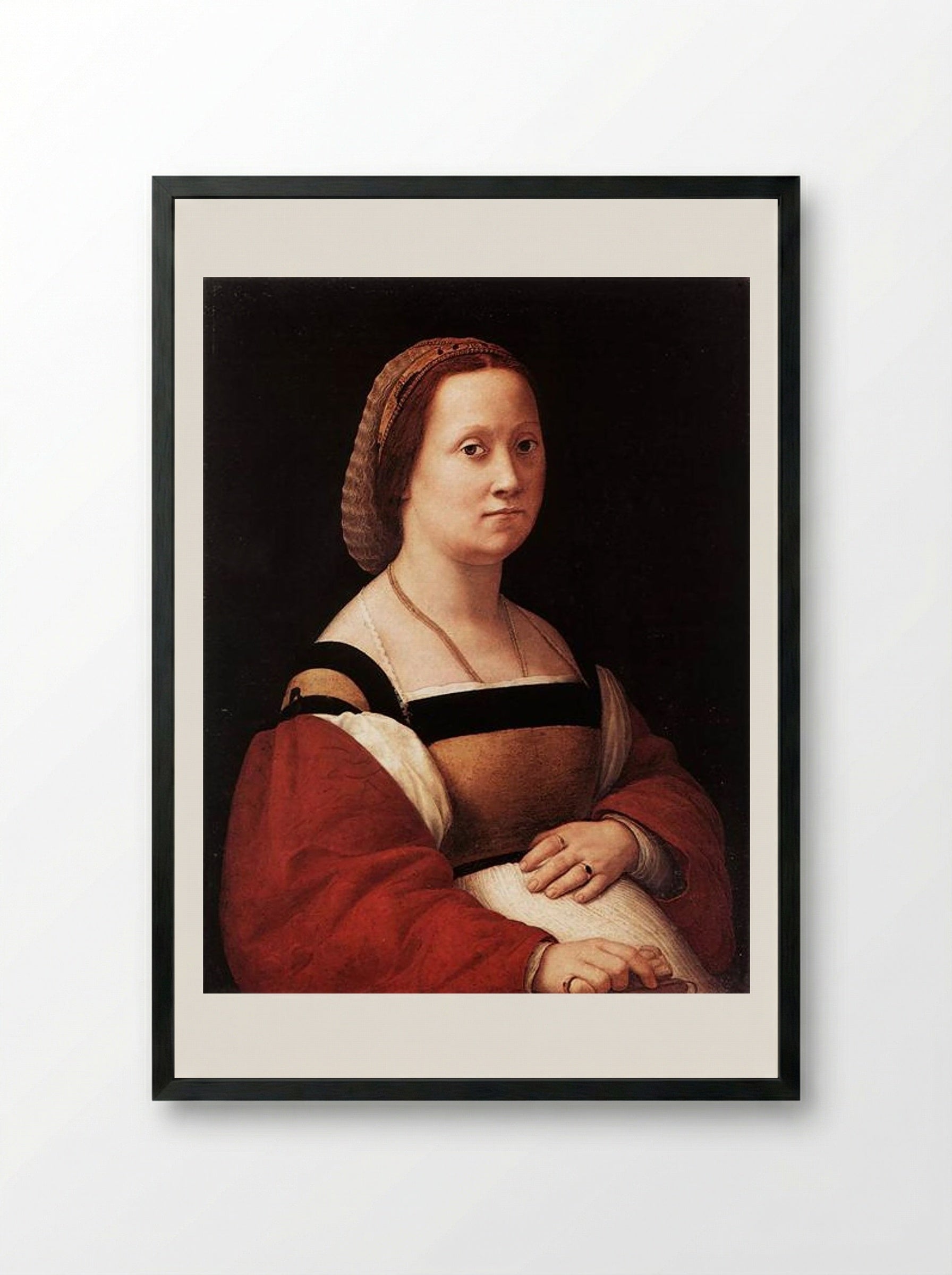 The Pregnant Woman (La Donna Gravida) - Raphael - Framed Print Black