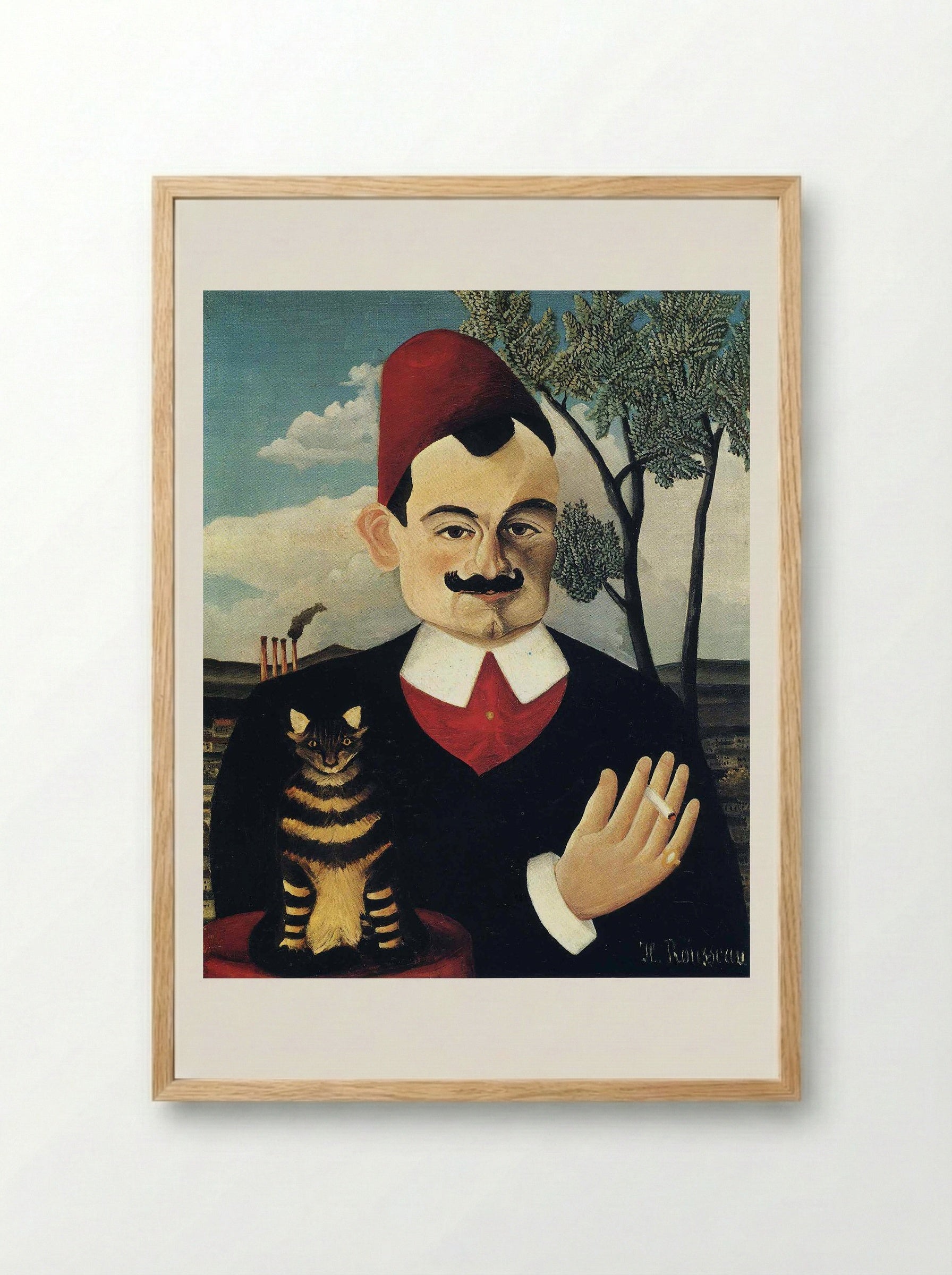 Portrait of Pierre Loti - Henri Rousseau - Framed Print Wood