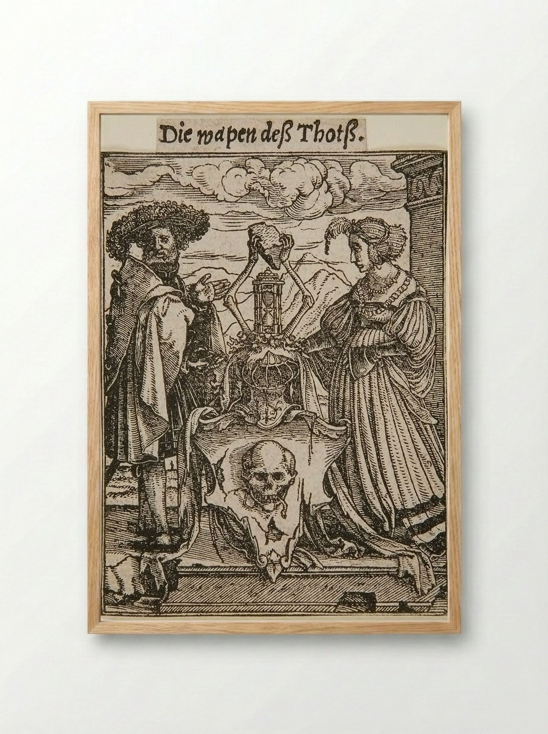 The Arms of Death - Hans Holbein the Younger - Framed Print Wood