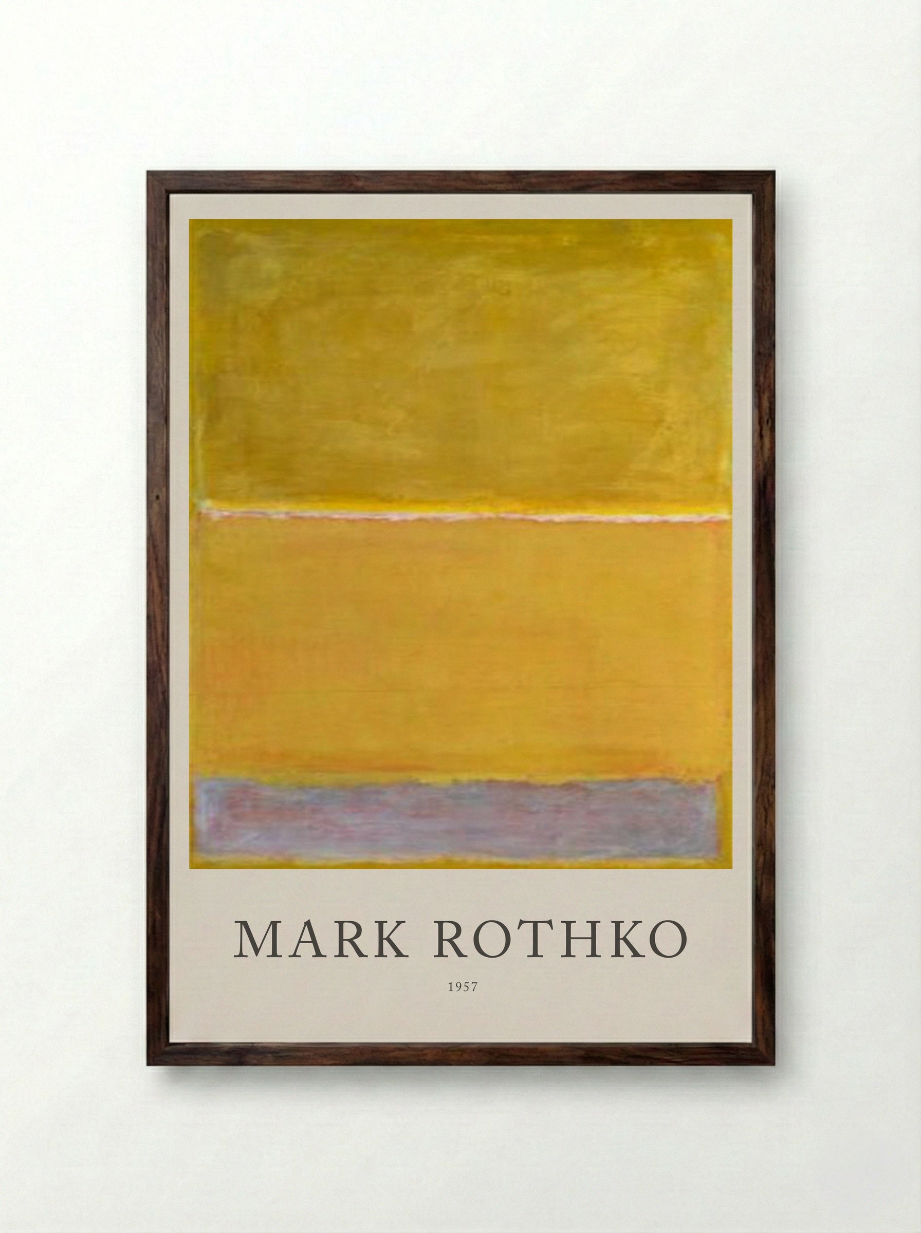 Untitled (Yellow, Pink, and Lavender) - Mark Rothko - Framed Print Dark Wood