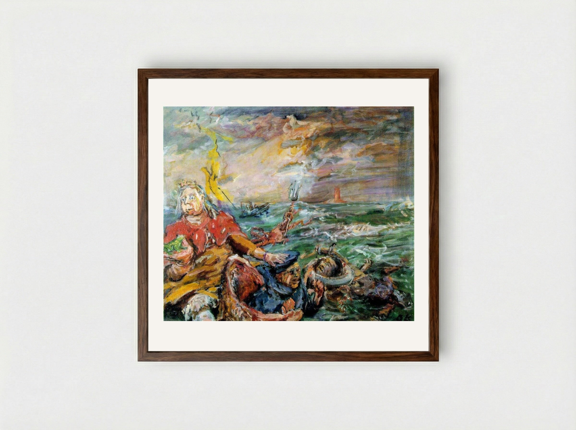 Loreley - Oskar Kokoschka - Framed Print Dark Wood