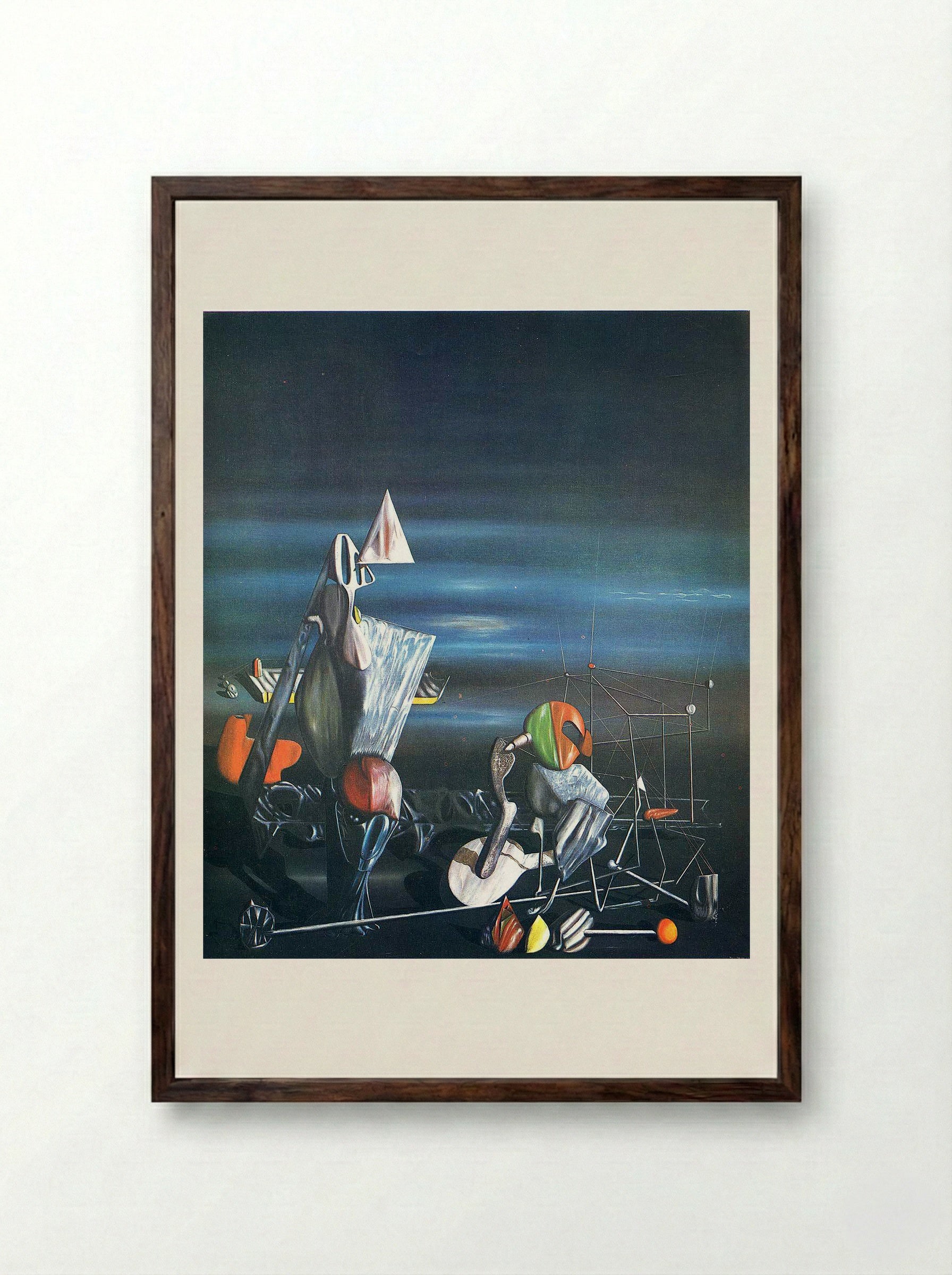Slowly Toward The North - Yves Tanguy - Framed Print Dark Wood