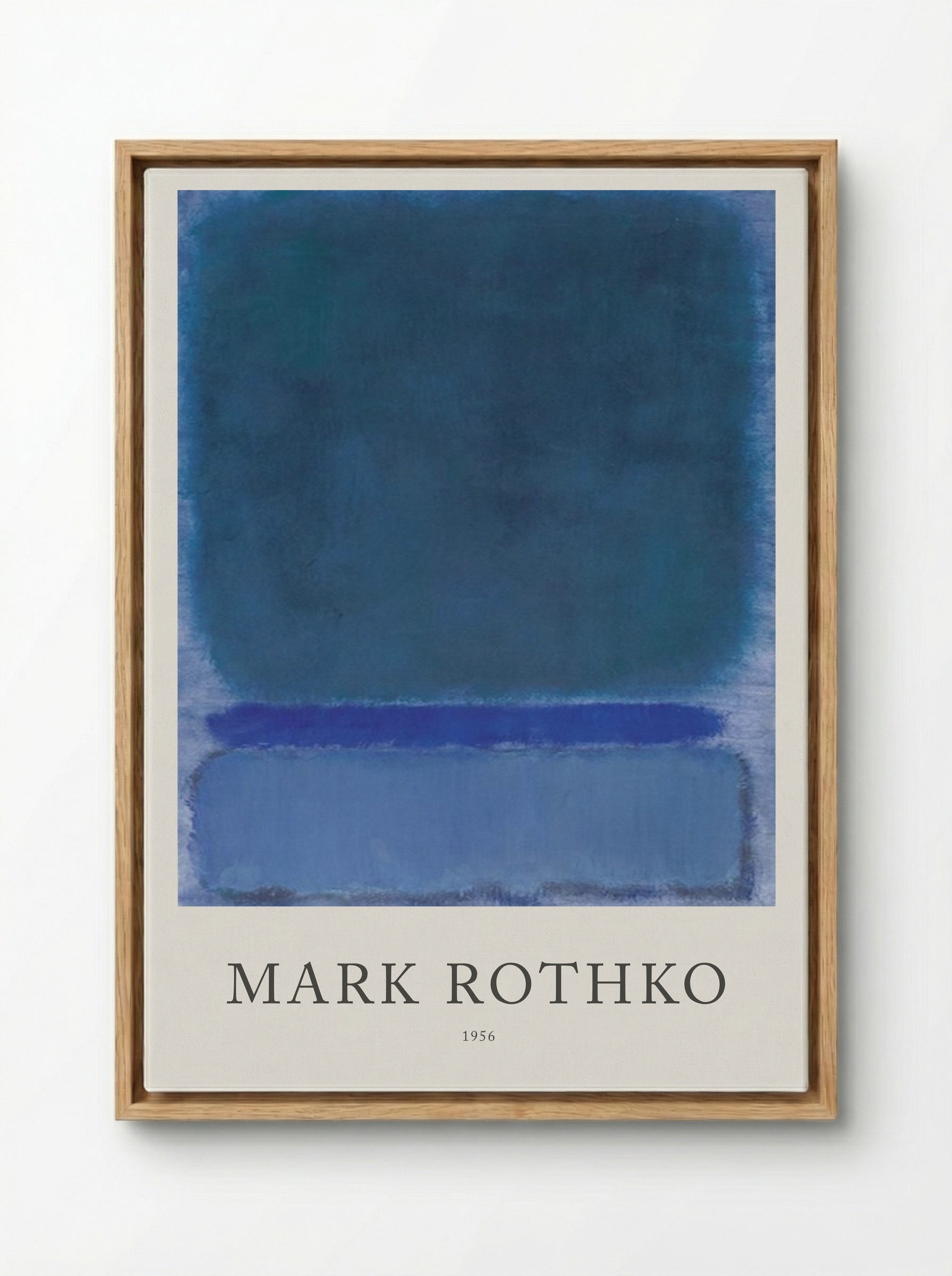 Untitled (Blue, Green and Blue) - Mark Rothko - Framed Canvas Wood