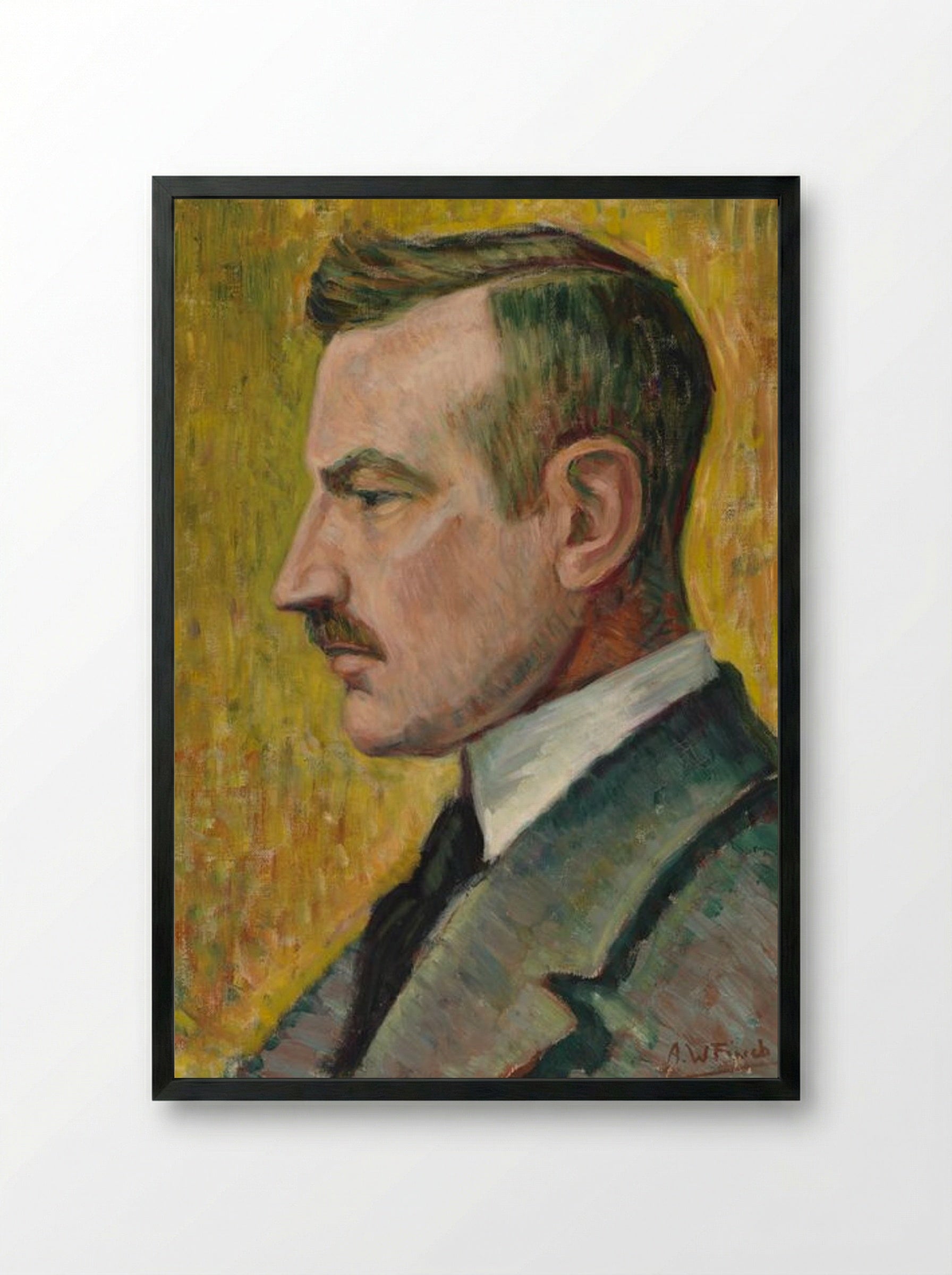 Portrait of Magnus Enckell - Alfred William Finch - Framed Print Black
