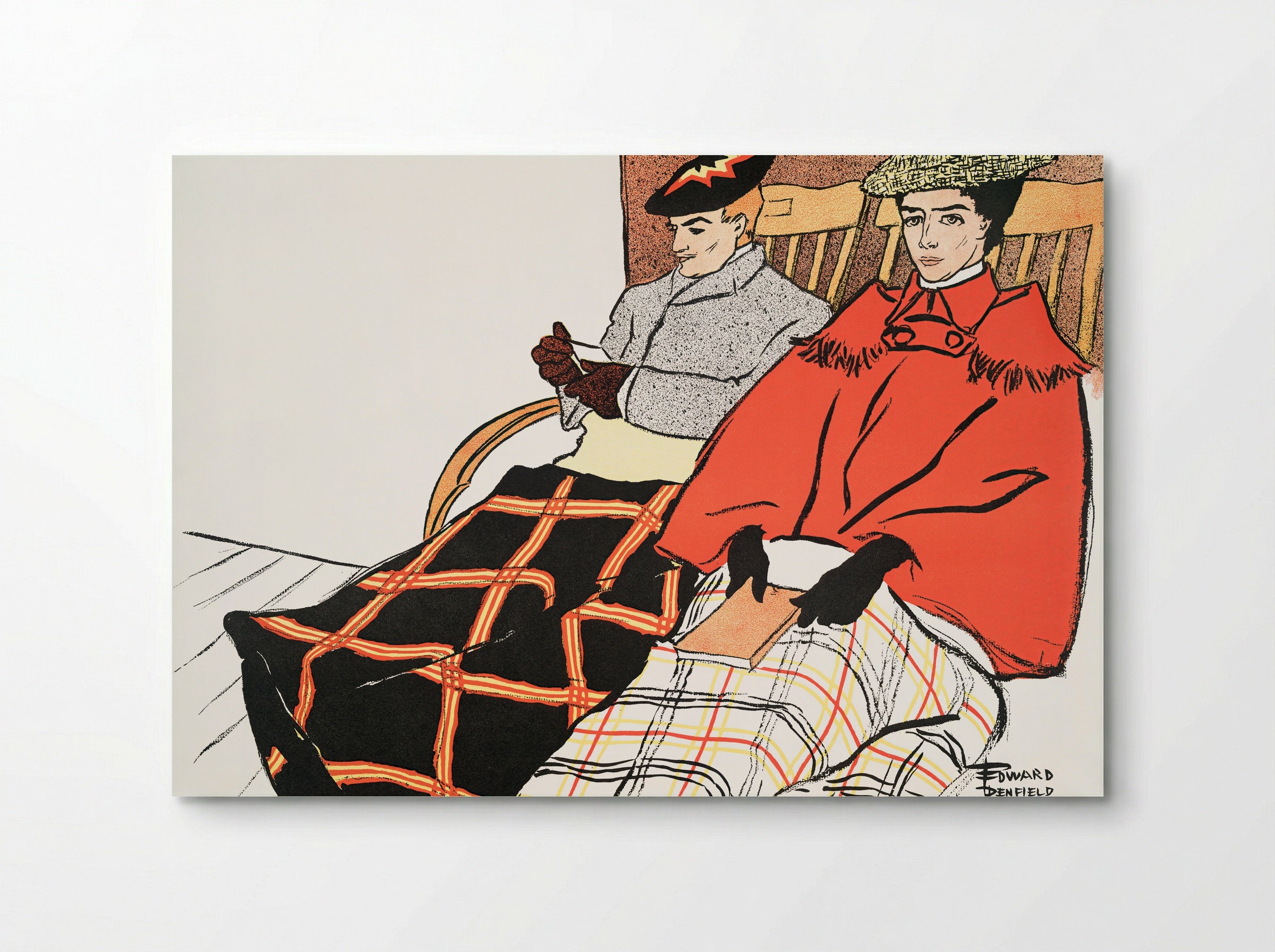 Man and Woman Sitting Together - Edward Penfield - Poster