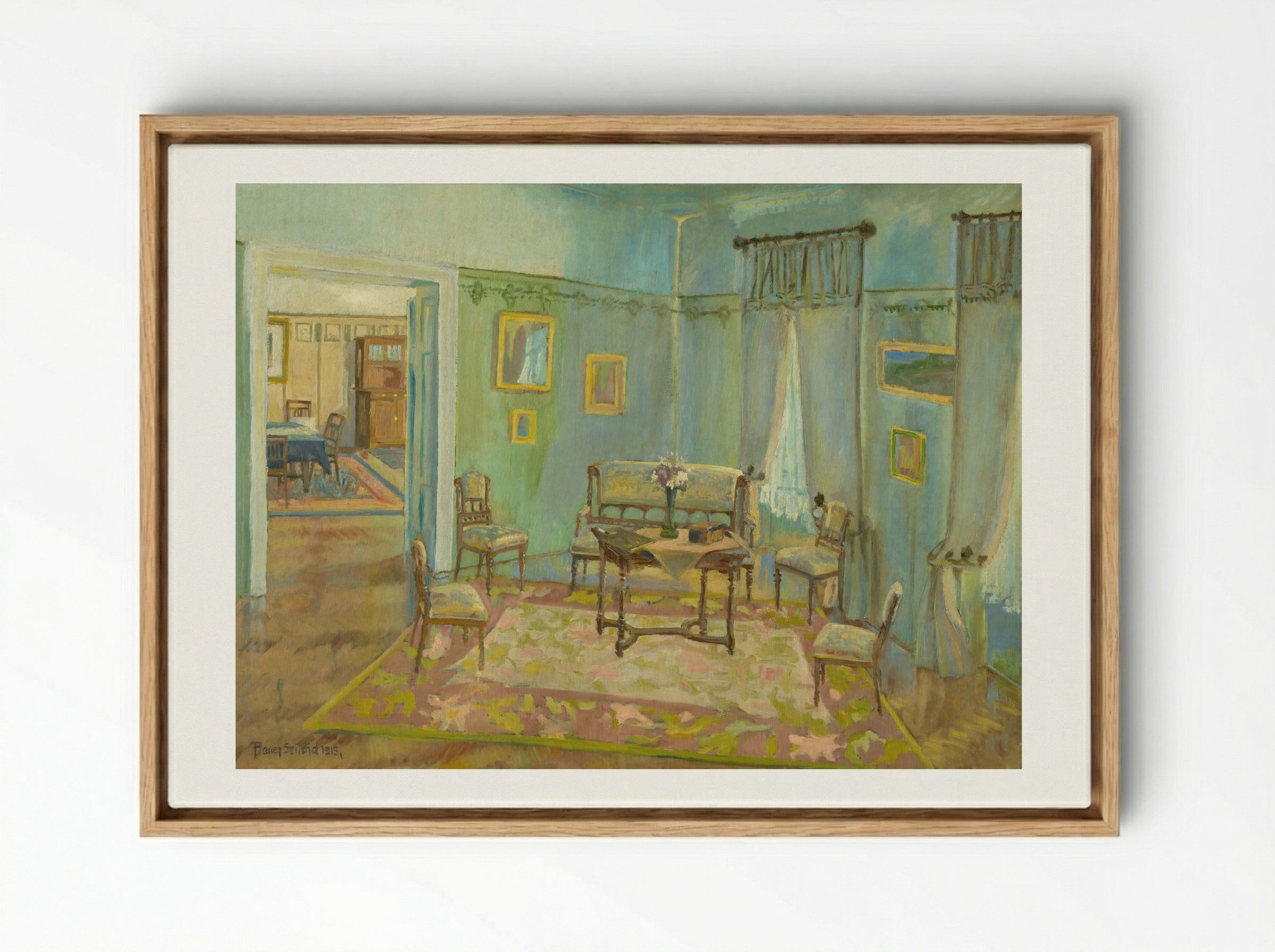 Room Interior - Konstantin Bauer - Framed Canvas Wood
