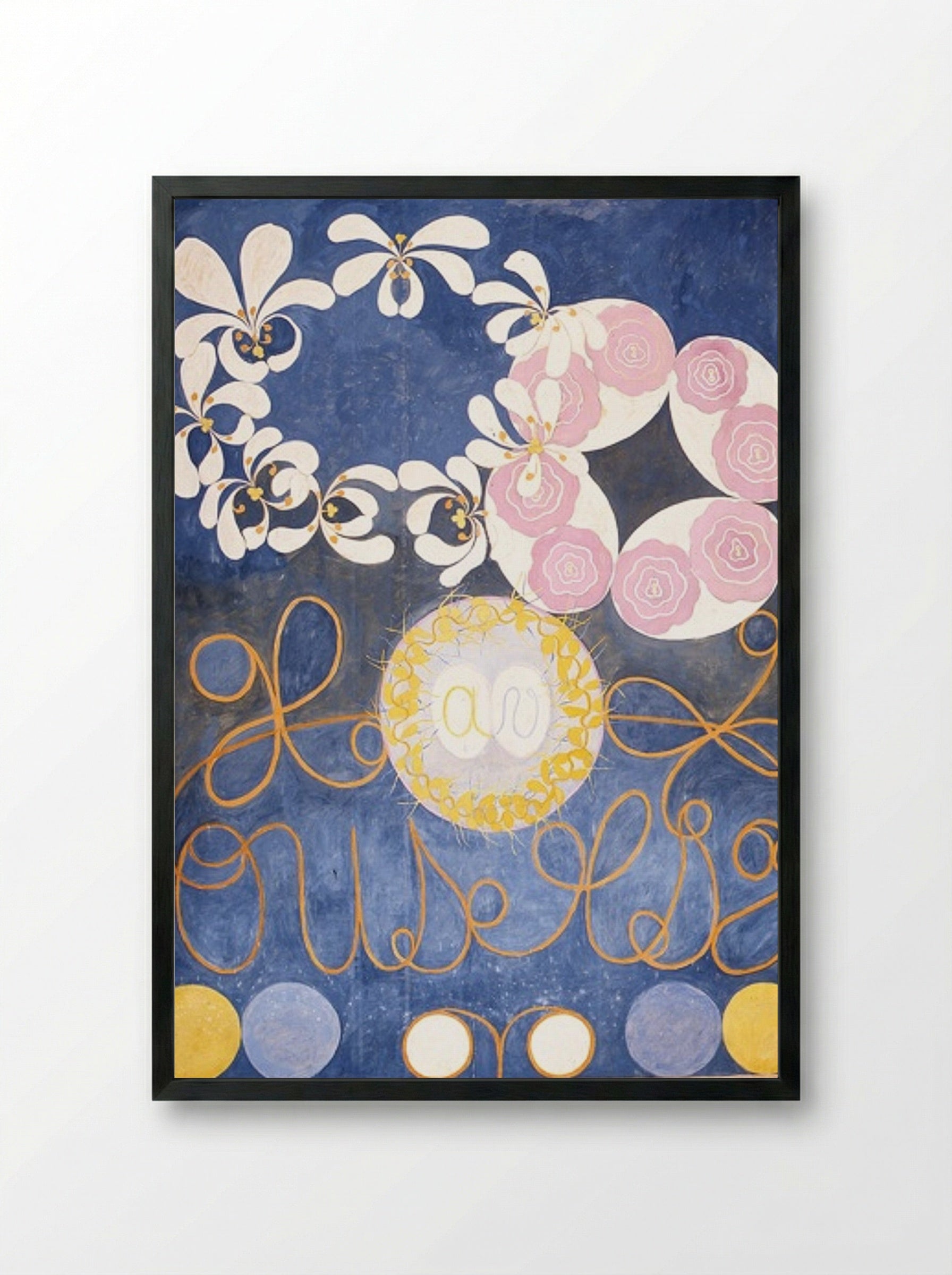 The Ten Largest, No. 7, Adulthood - Hilma af Klint - Framed Print Black
