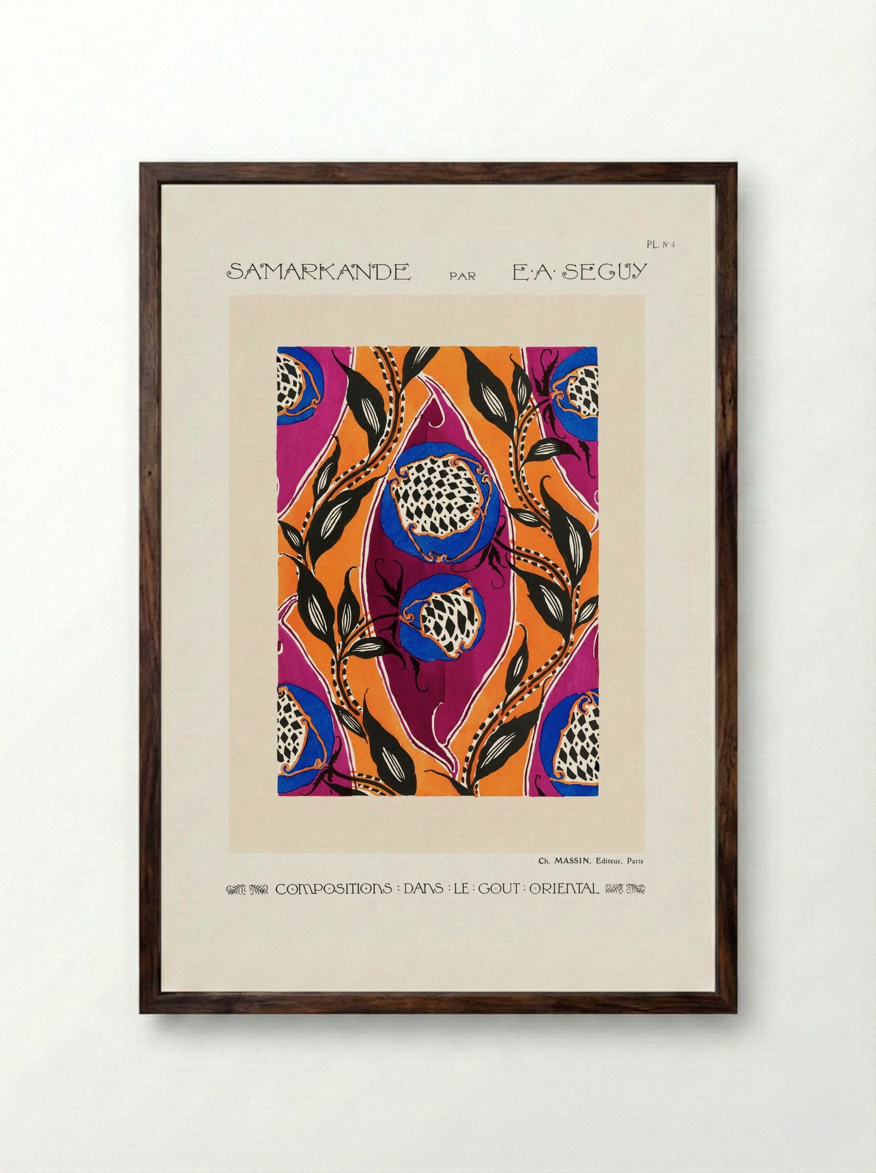 Samarkande, Planche No. 4 - Émile-Allain Séguy - Framed Print Dark Wood