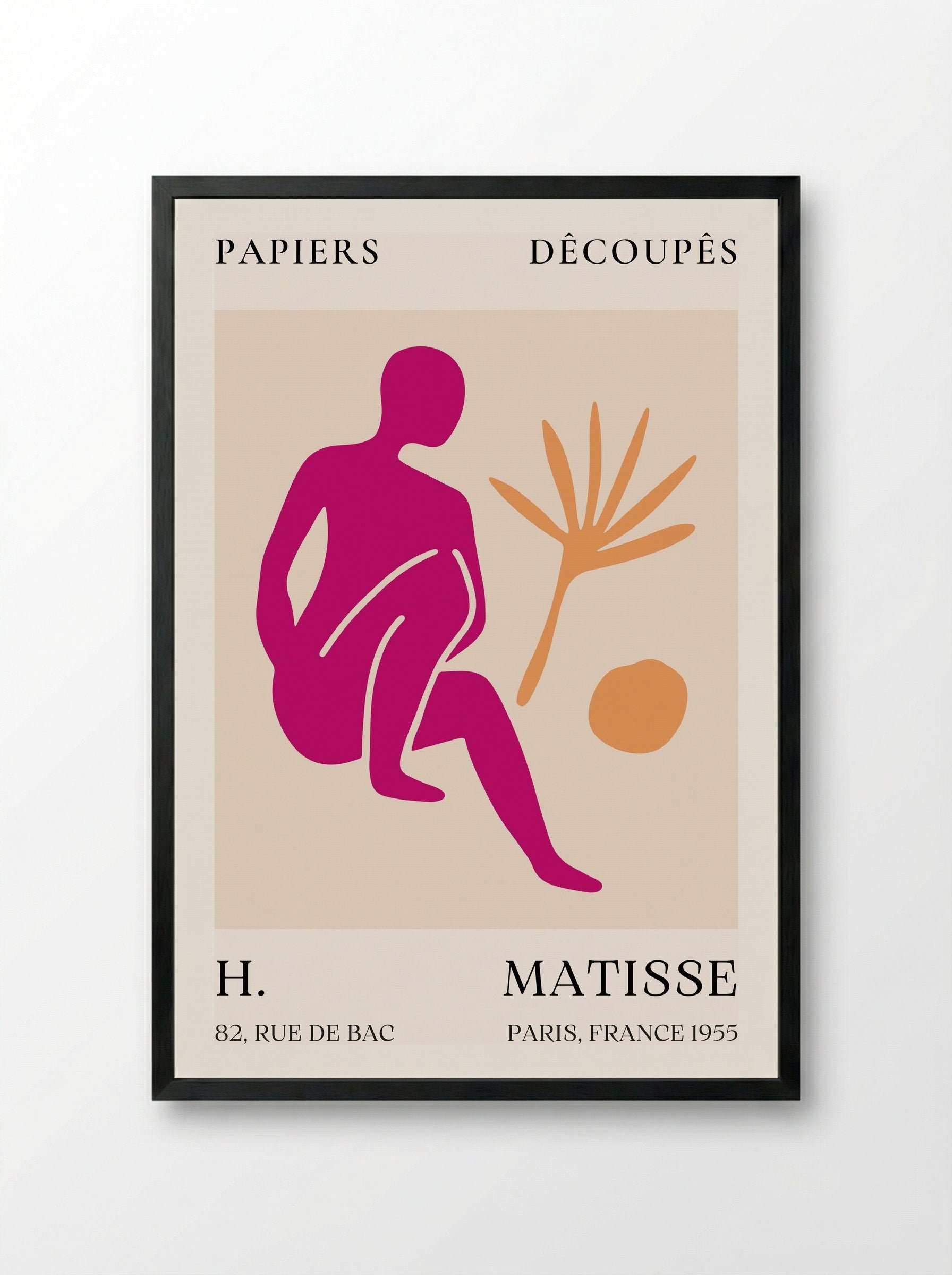 Abstract Composition No. 21 - Henri Matisse - Framed Print Black