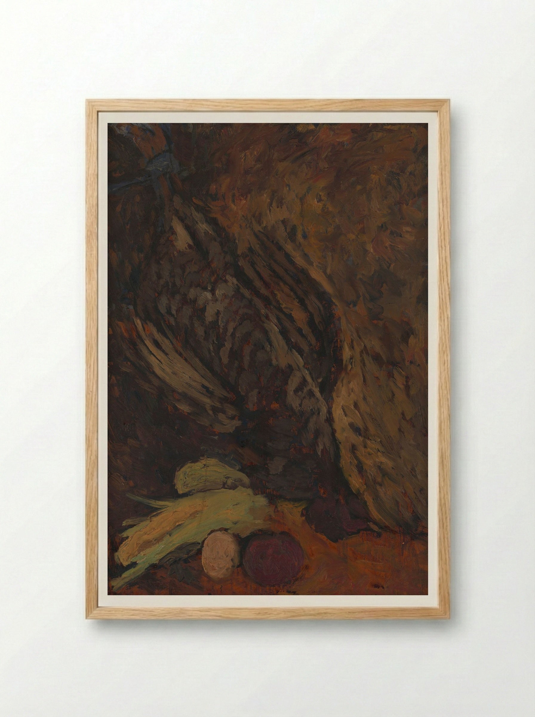 Still Life with a Pheasant - Zolo Palugyay - Framed Print Wood