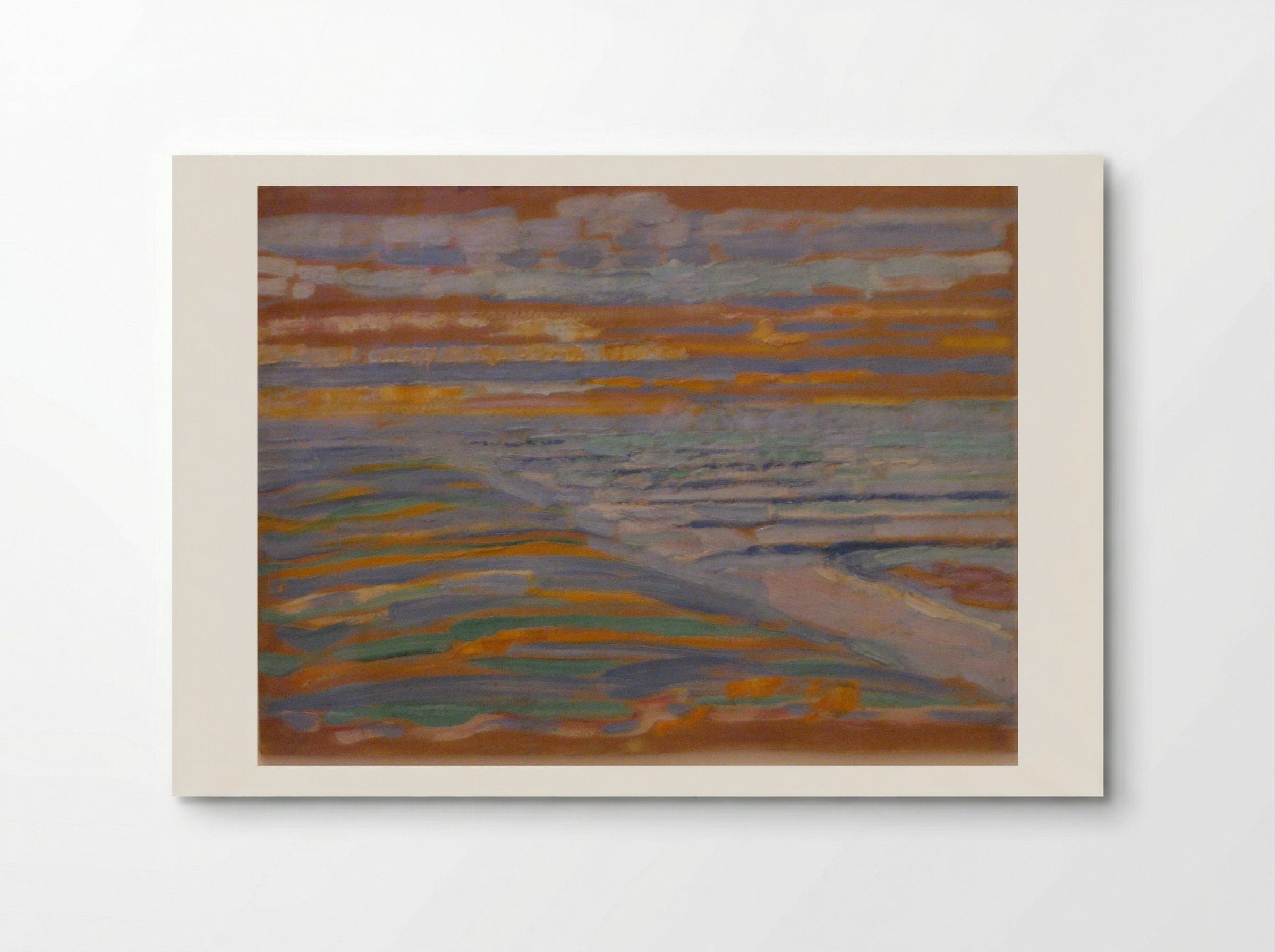 View from the Dunes with Beach and Piers - Fine Art Print - Poster
