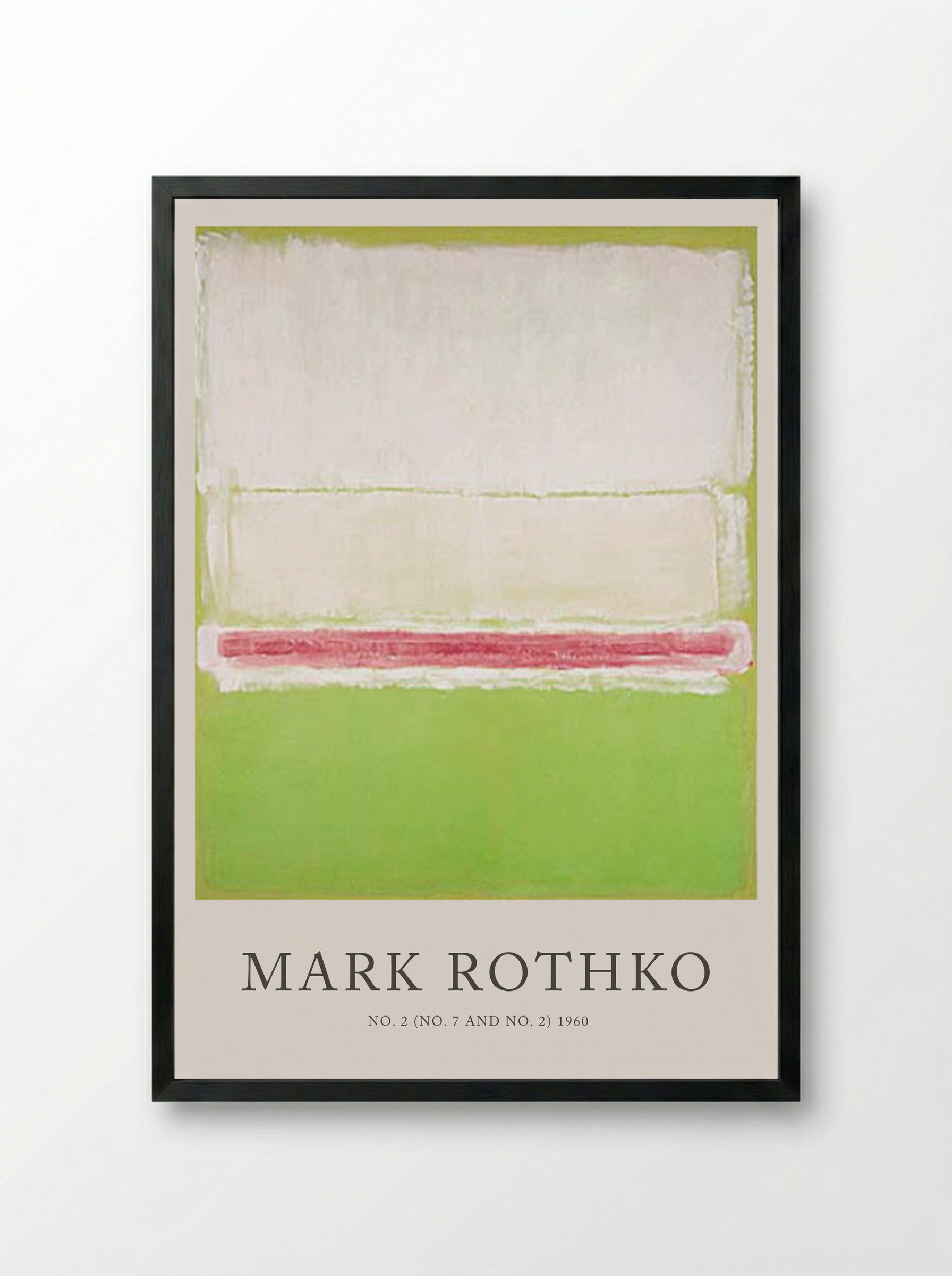 No. 2 (No. 7 and No. 2) - Mark Rothko - Framed Print Black