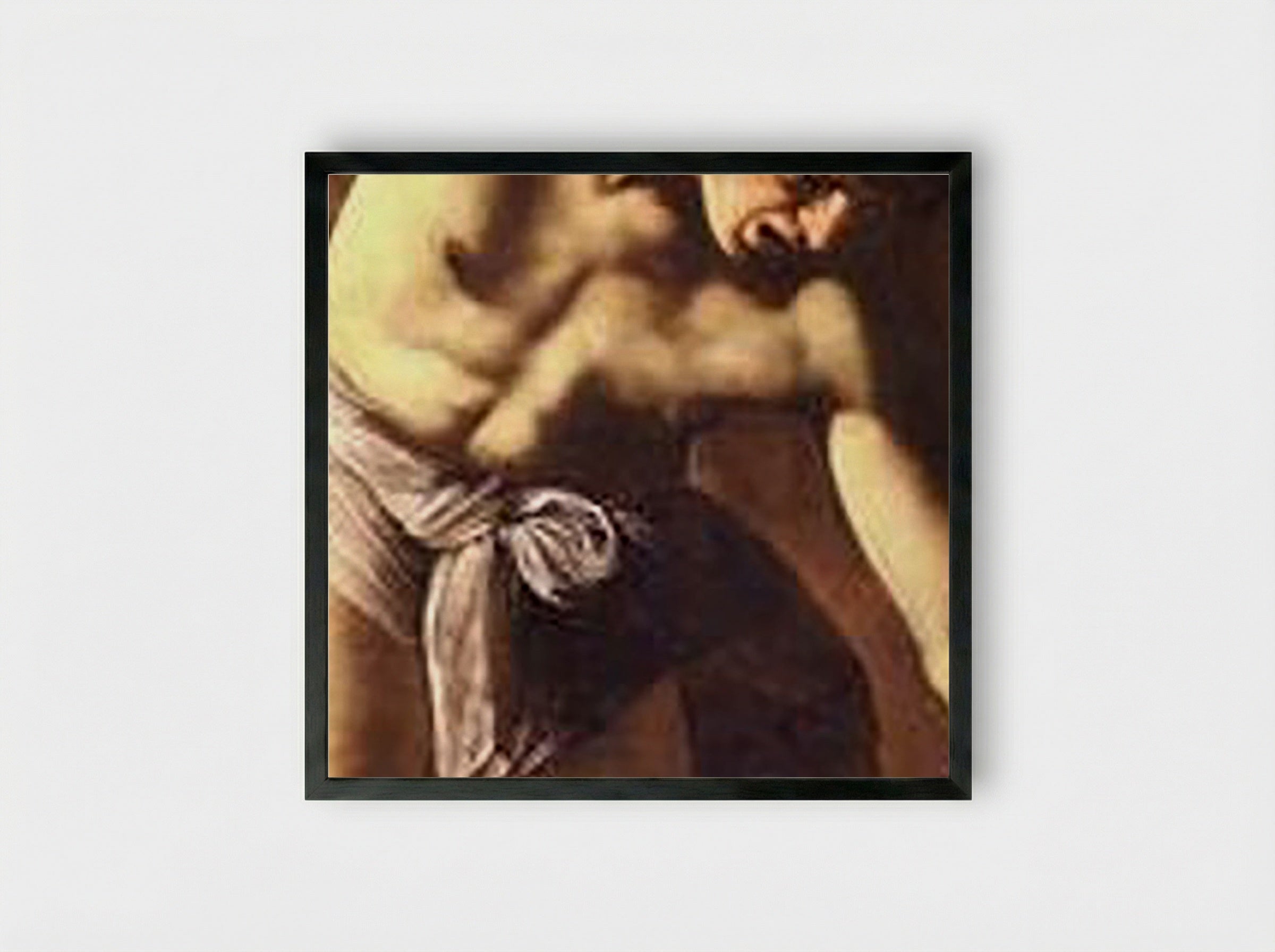 The Martyrdom of Saint Matthew - Caravaggio - Framed Print Black