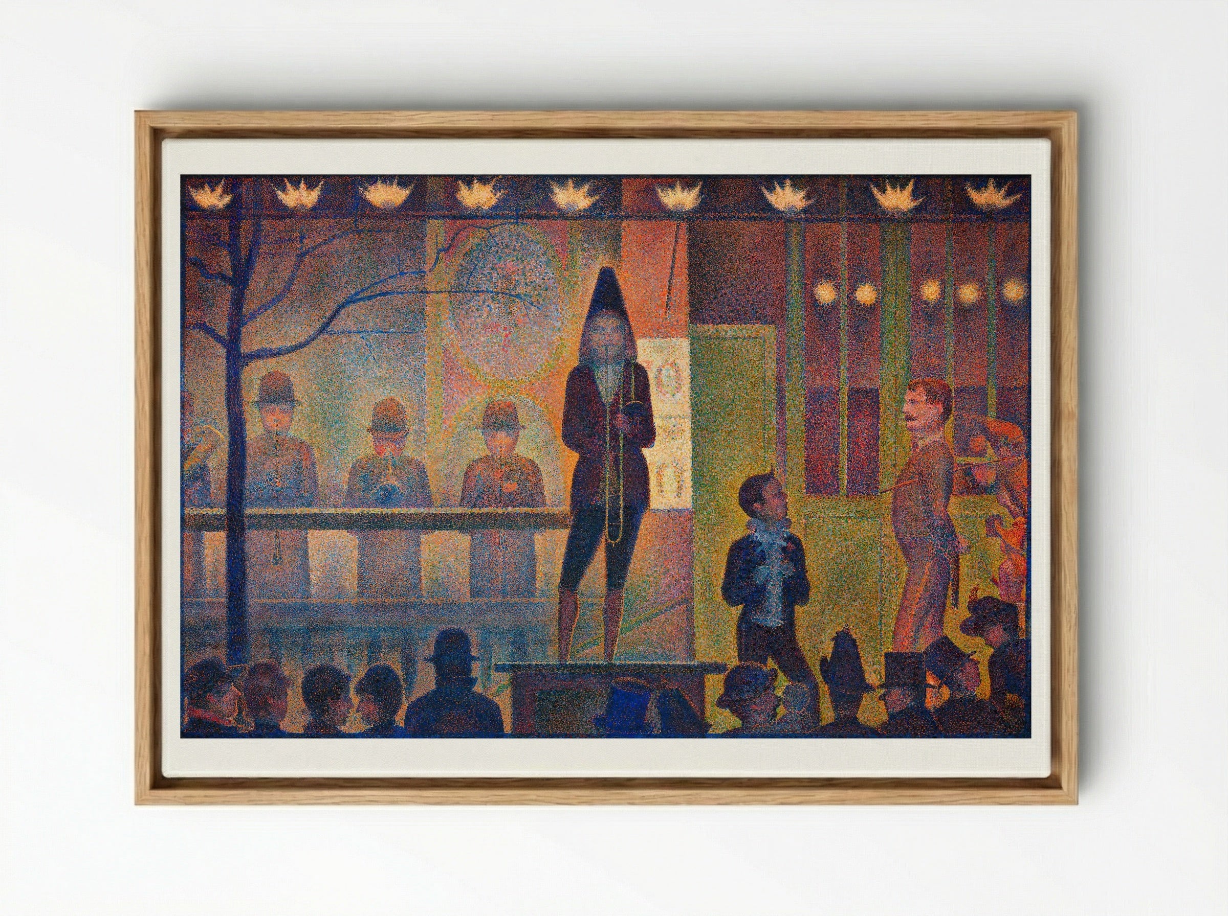 Circus Sideshow (Parade de Cirque) - Georges Seurat - Framed Canvas Wood