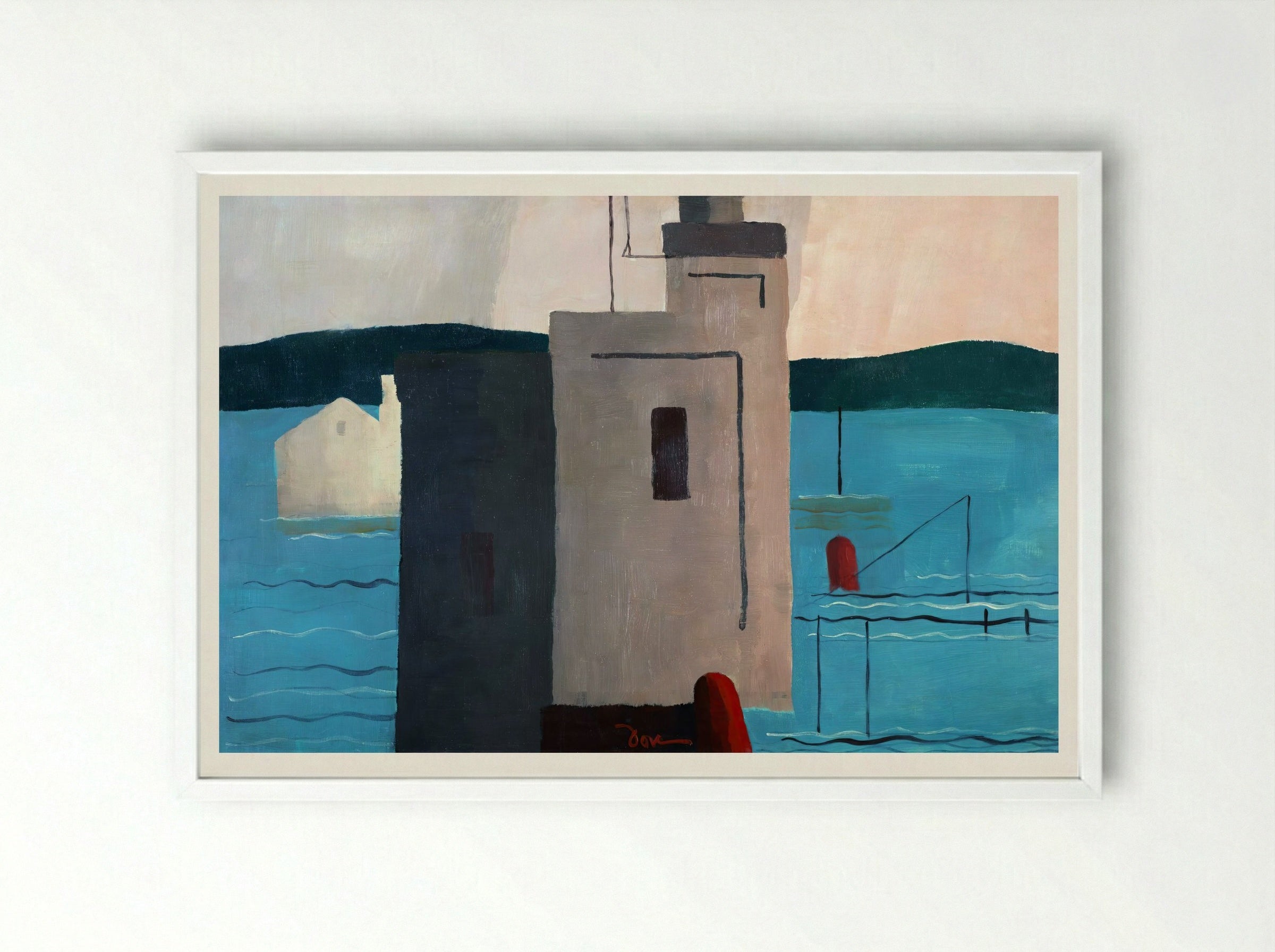 Lloyd's Harbor - Arthur Dove - Framed Print White