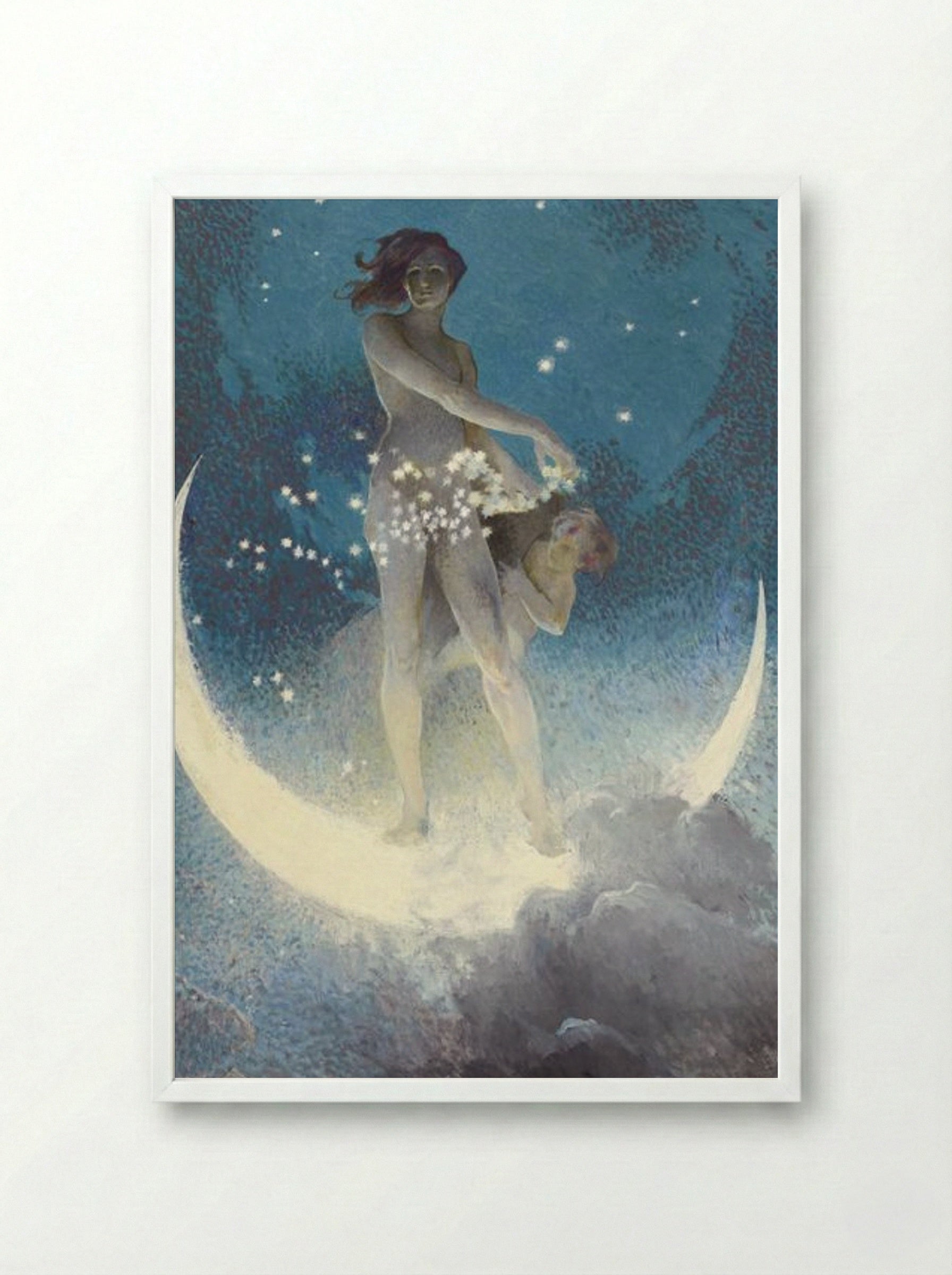 Spring Scattering Stars - Edwin Howland Blashfield - Framed Print White