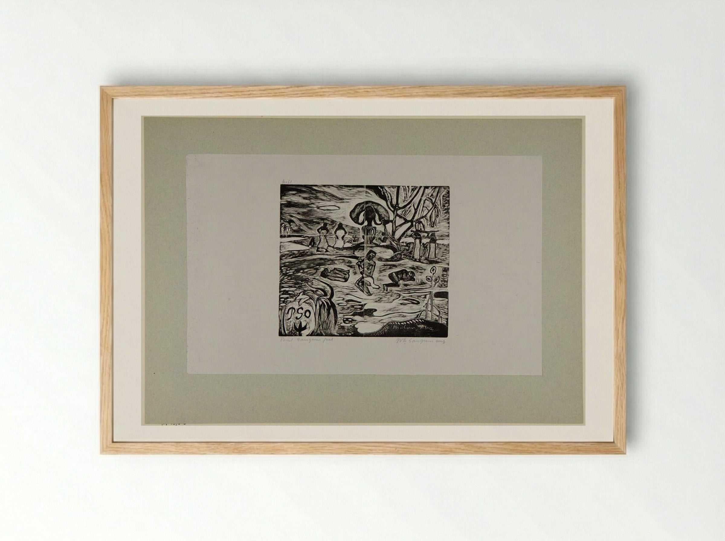 Mahana Atua (Day of the Gods) - Paul Gauguin - Framed Print Wood