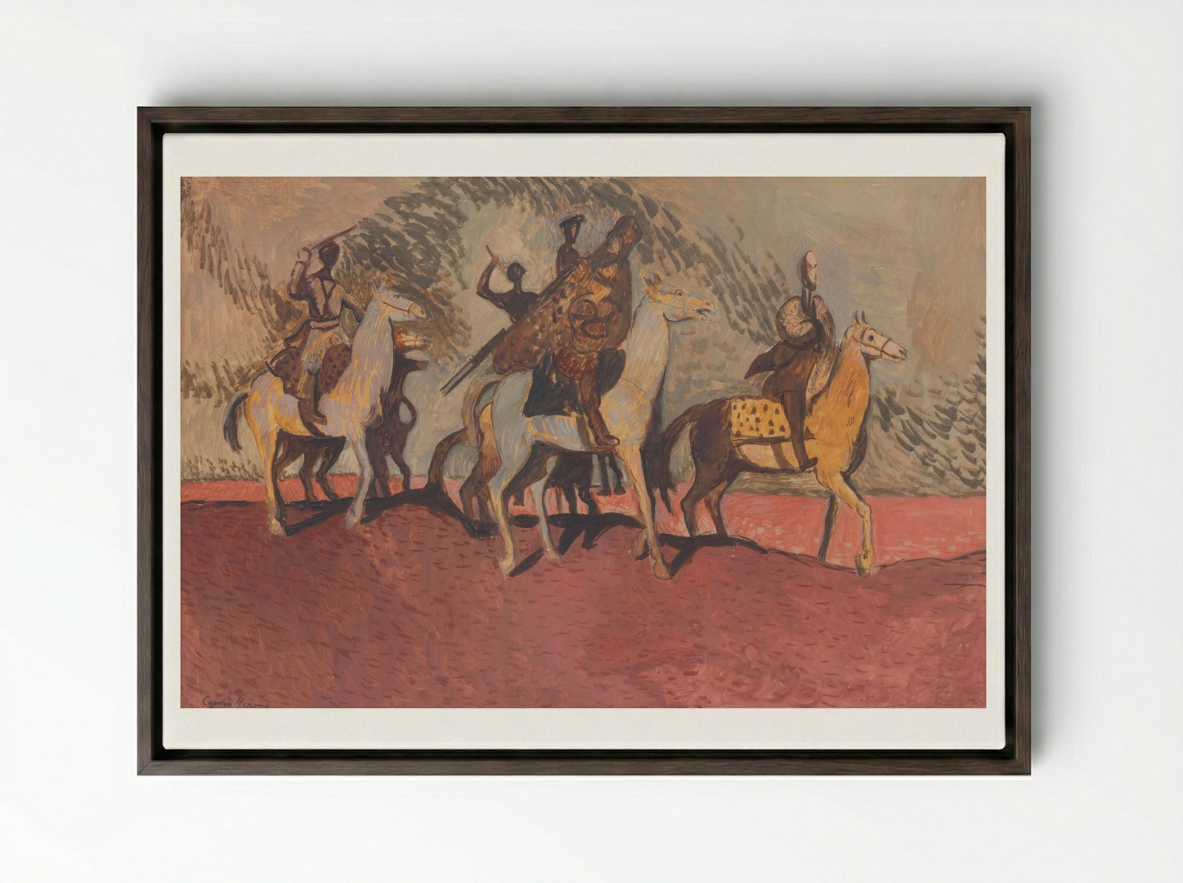Pink Sand - Cyprián Majerník - Framed Canvas Dark Wood