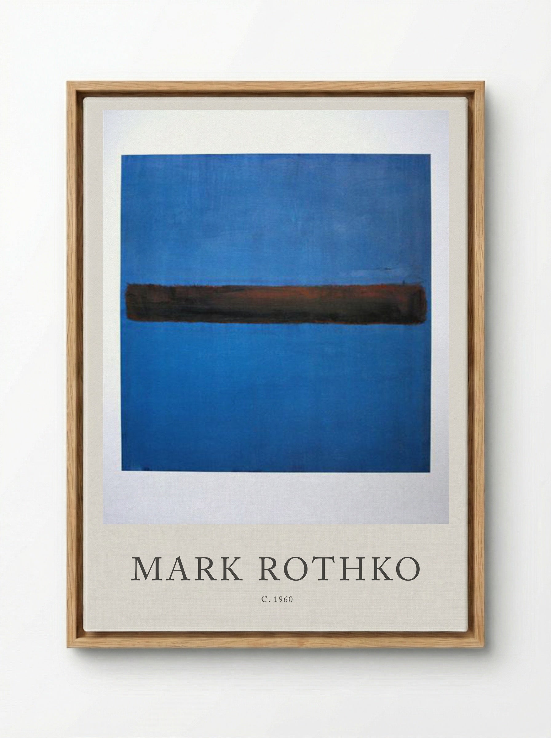 Untitled (Blue and Brown) - Mark Rothko - Framed Canvas Wood