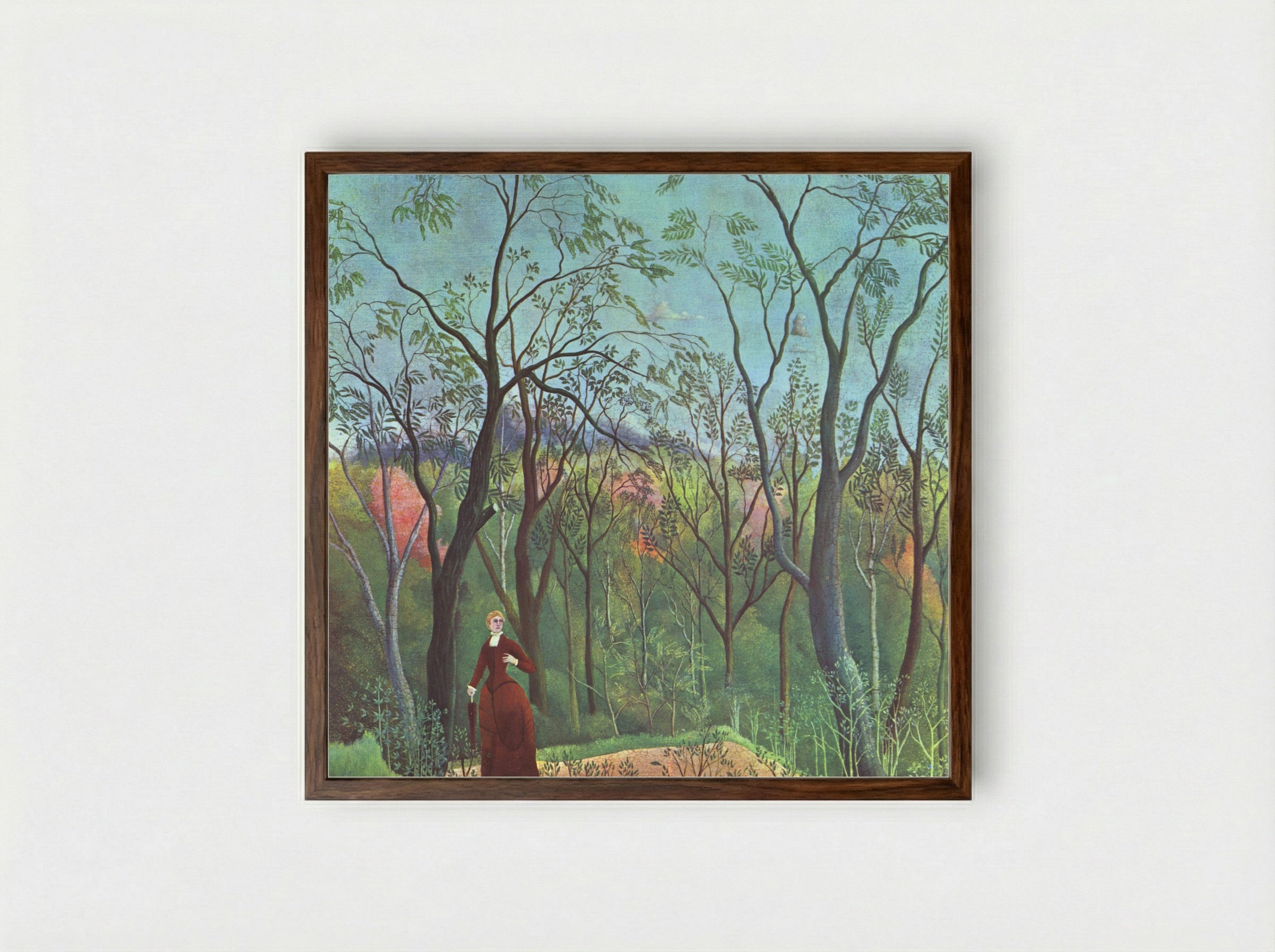 The Walk in the Forest - Henri Rousseau - Framed Print Dark Wood