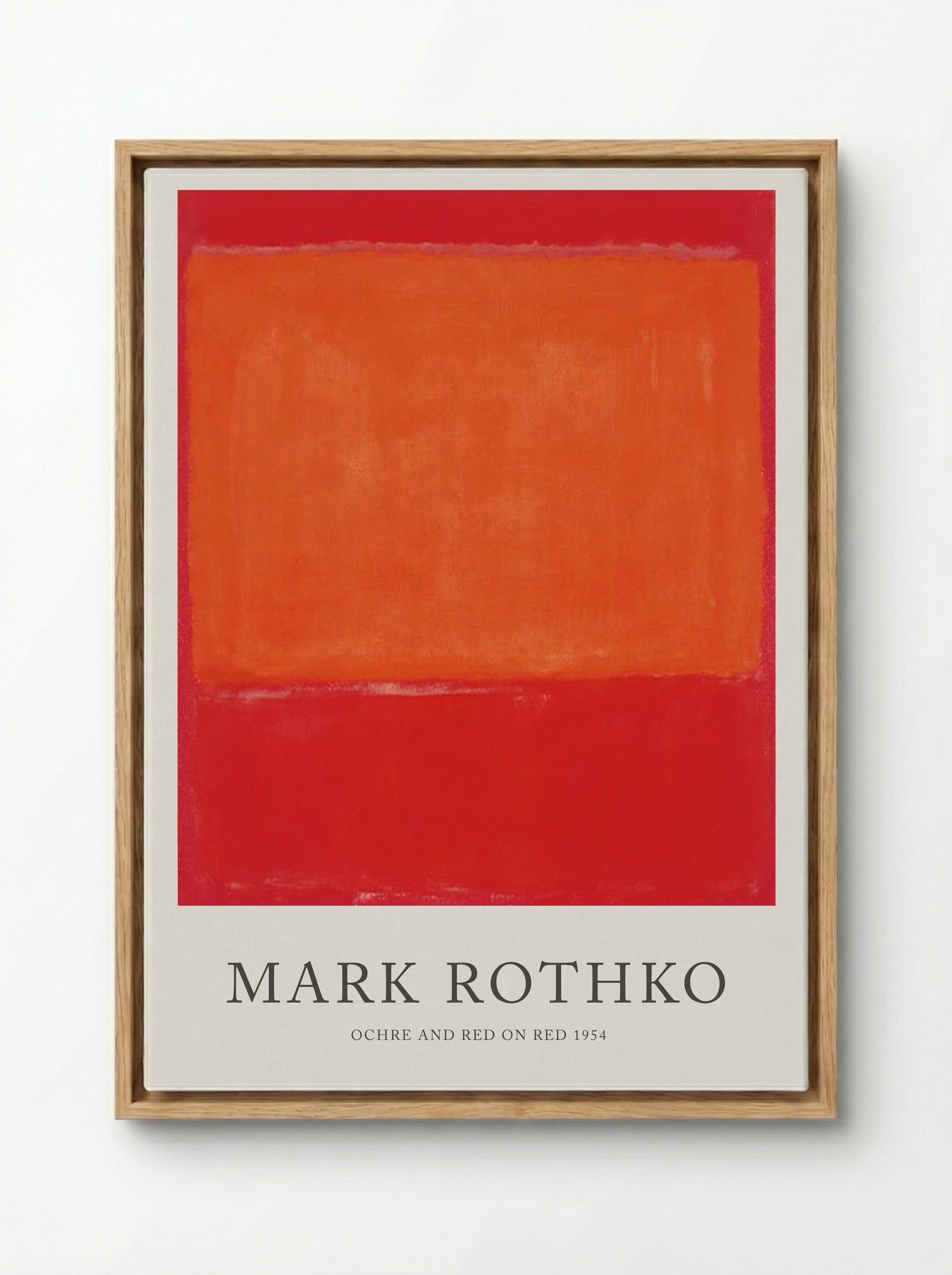 Ochre and Red on Red - Mark Rothko - Framed Canvas Wood