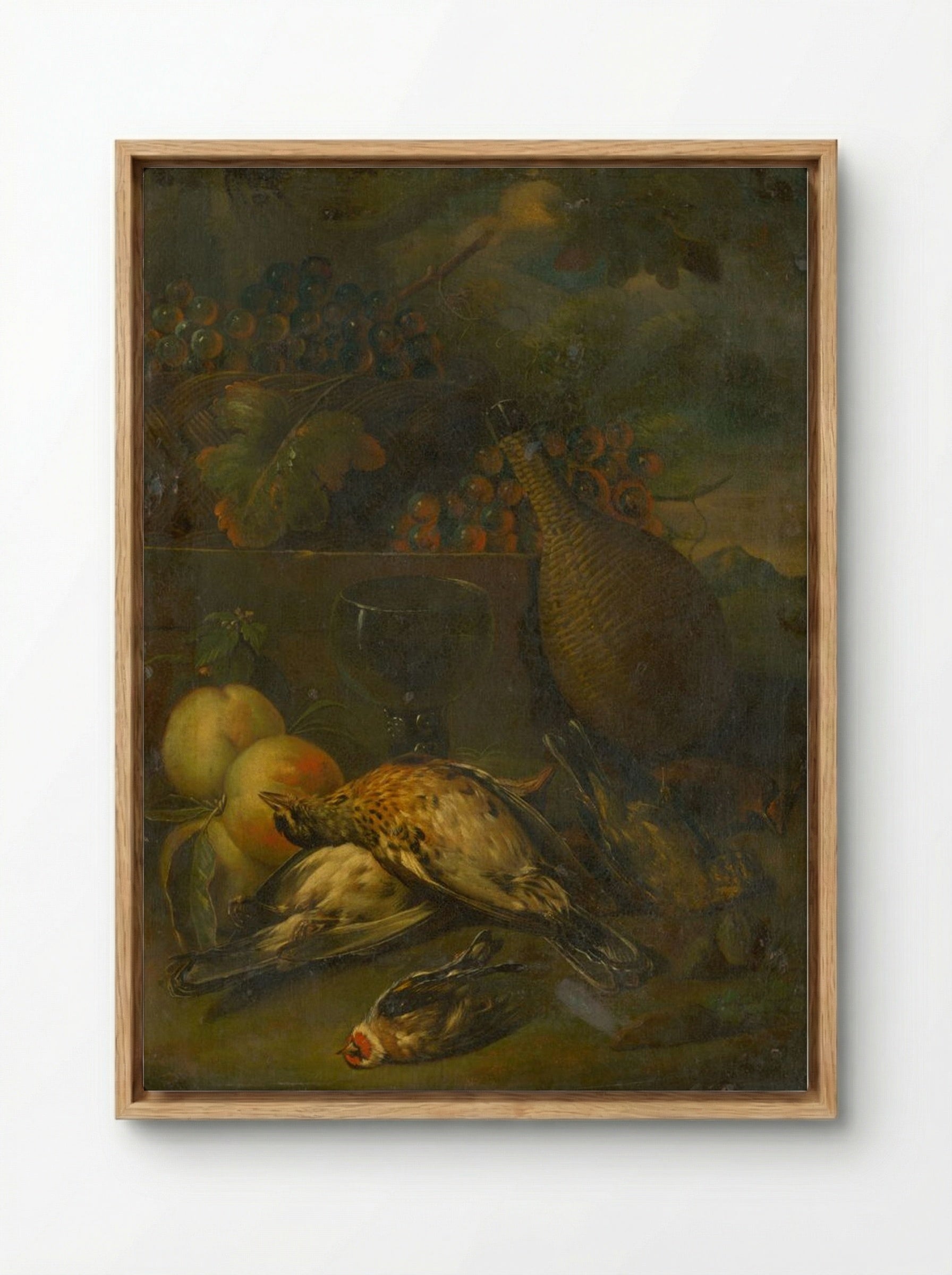 Still Life with Fieldfares - Fine Art Print - Framed Canvas Wood