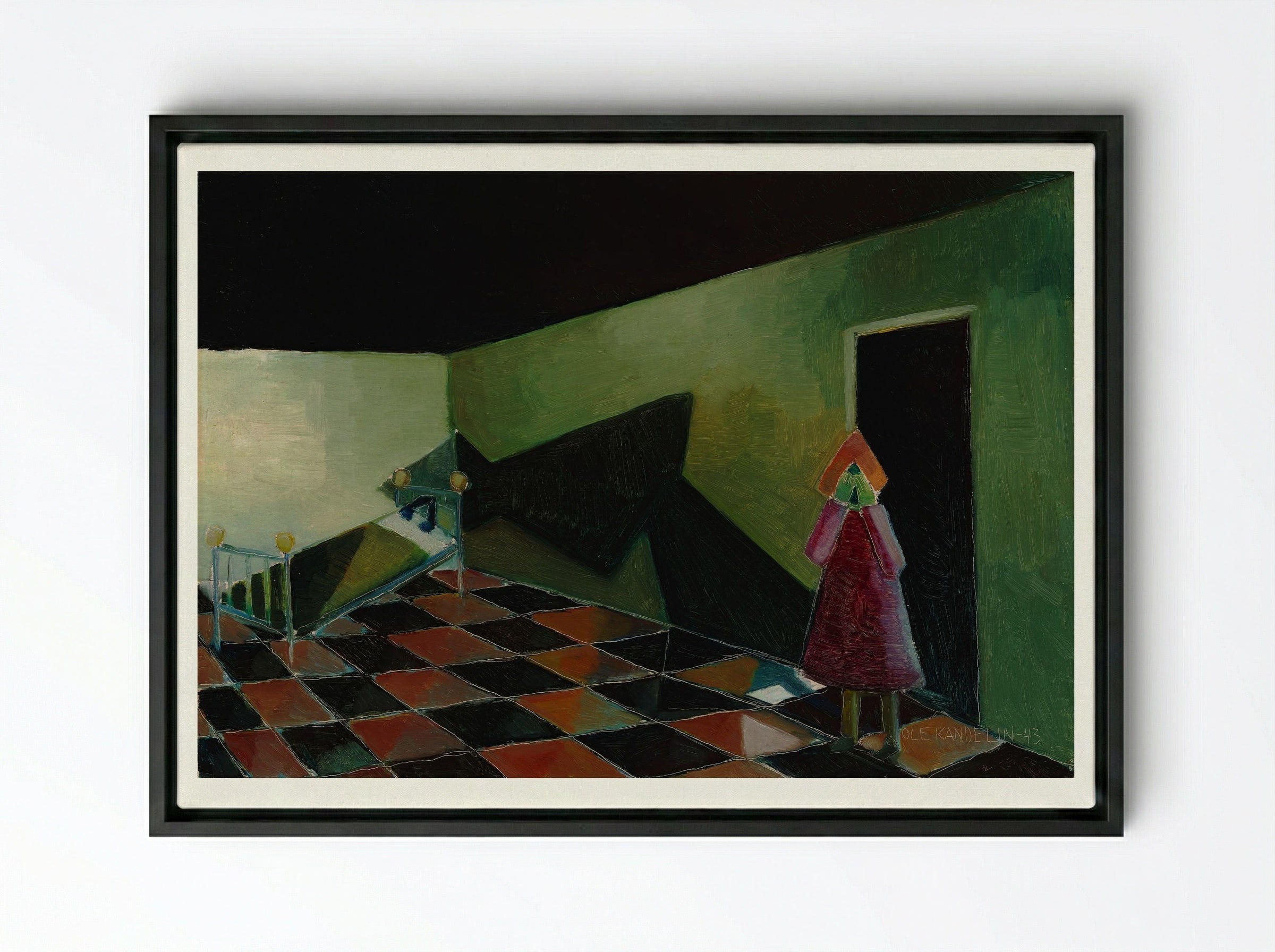 Orphan - Ole Kandelin - Framed Canvas Black