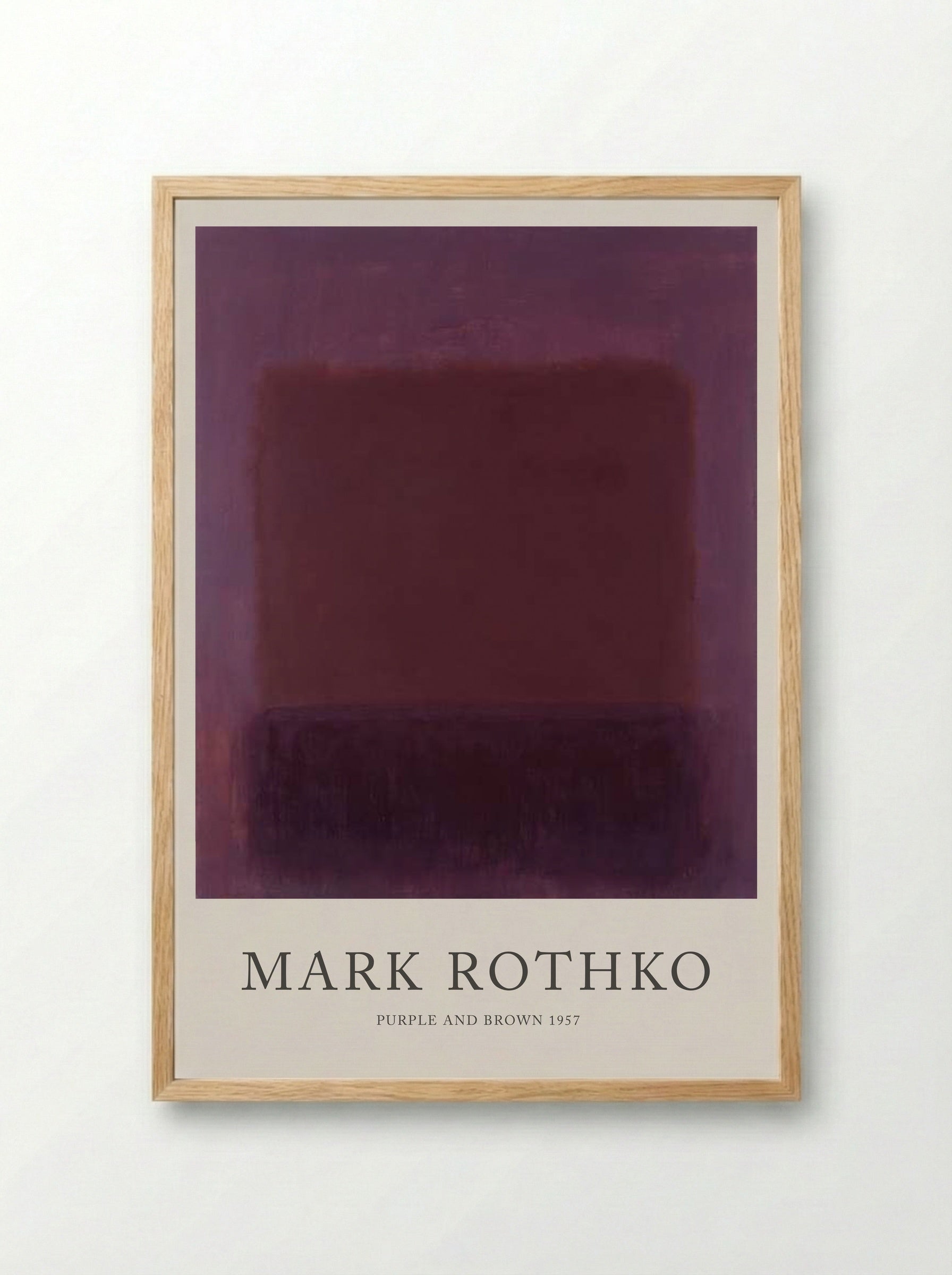 Purple and Brown - Mark Rothko - Framed Print Wood