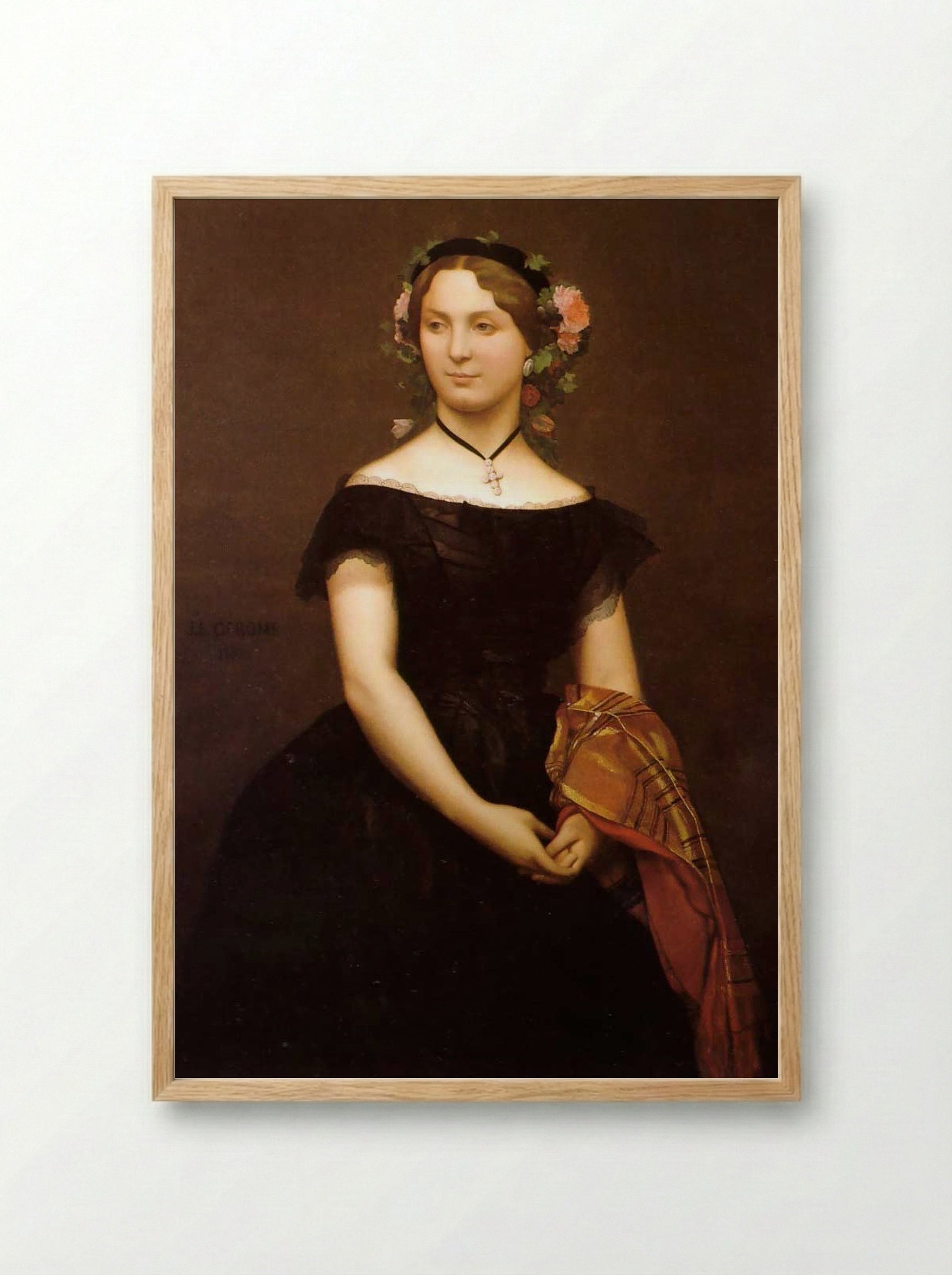 Portrait of Mille Durand - Jean-Léon Gérôme - Framed Print Wood