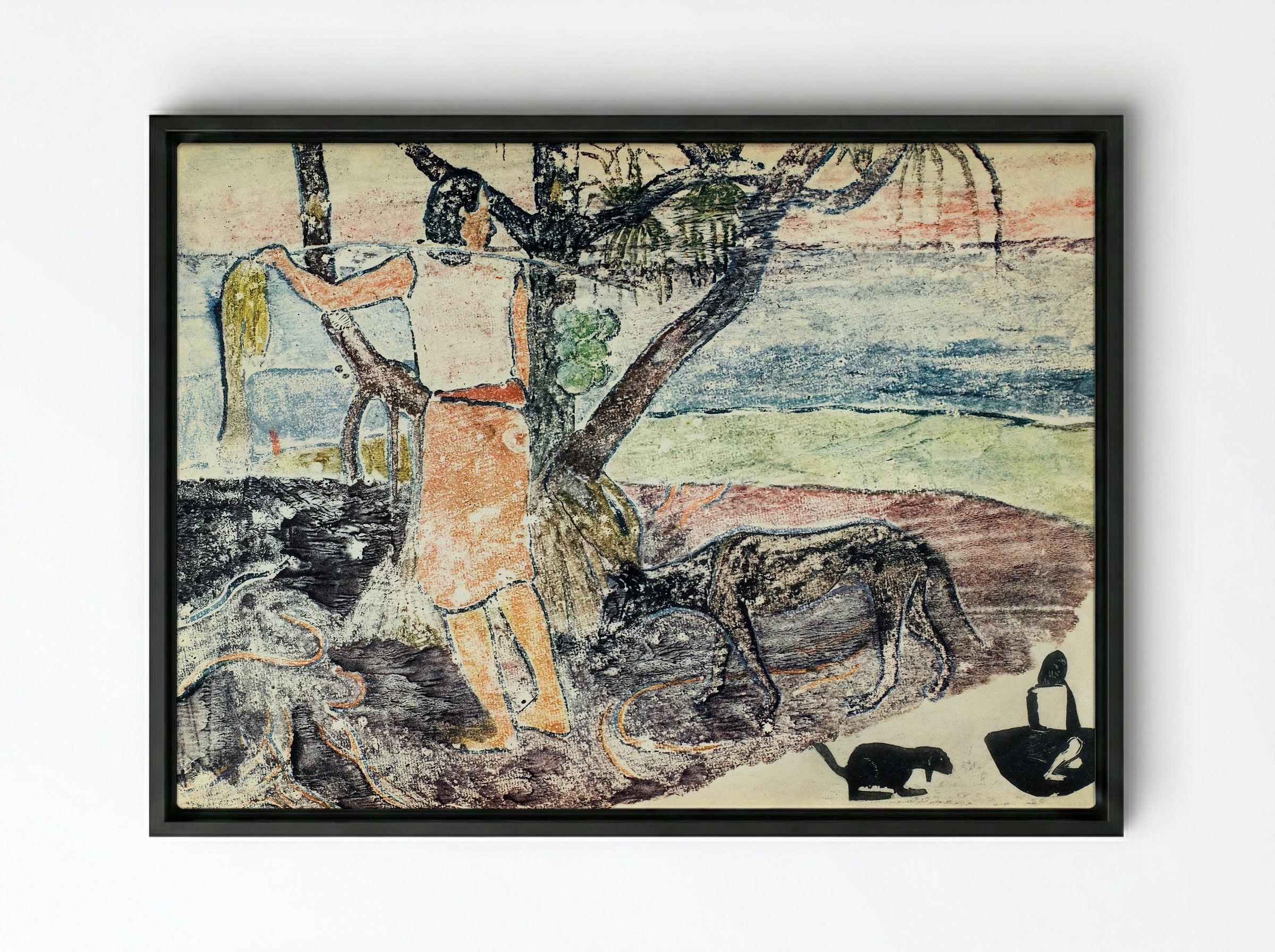 Noa Noa (Voyage de Tahiti) - Paul Gauguin - Framed Canvas Black