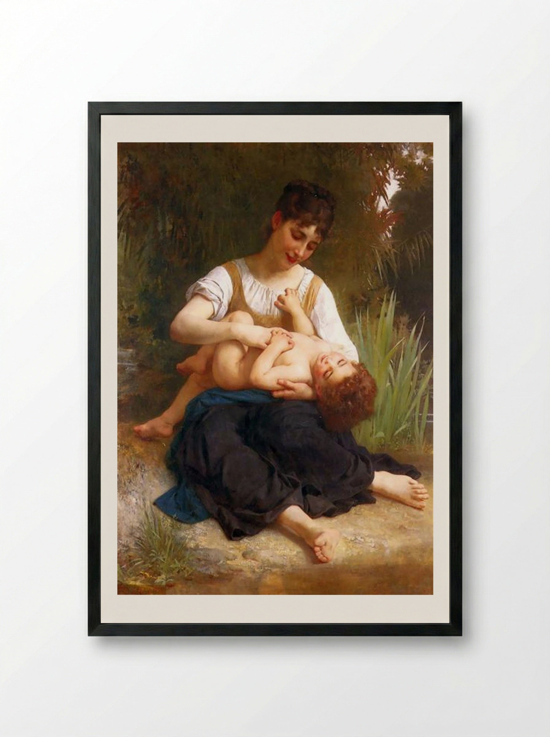 Adolphus Child And Teen - William-Adolphe Bouguereau - Framed Print Black