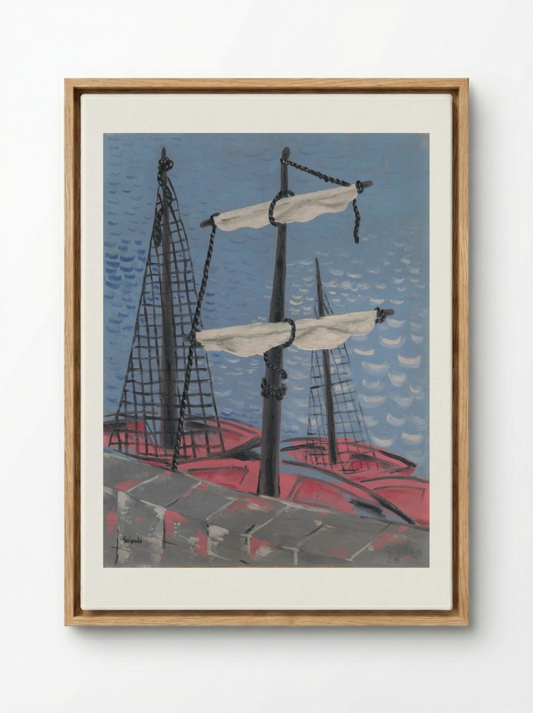 Fishing Boats - Mikuláš Galanda - Framed Canvas Wood