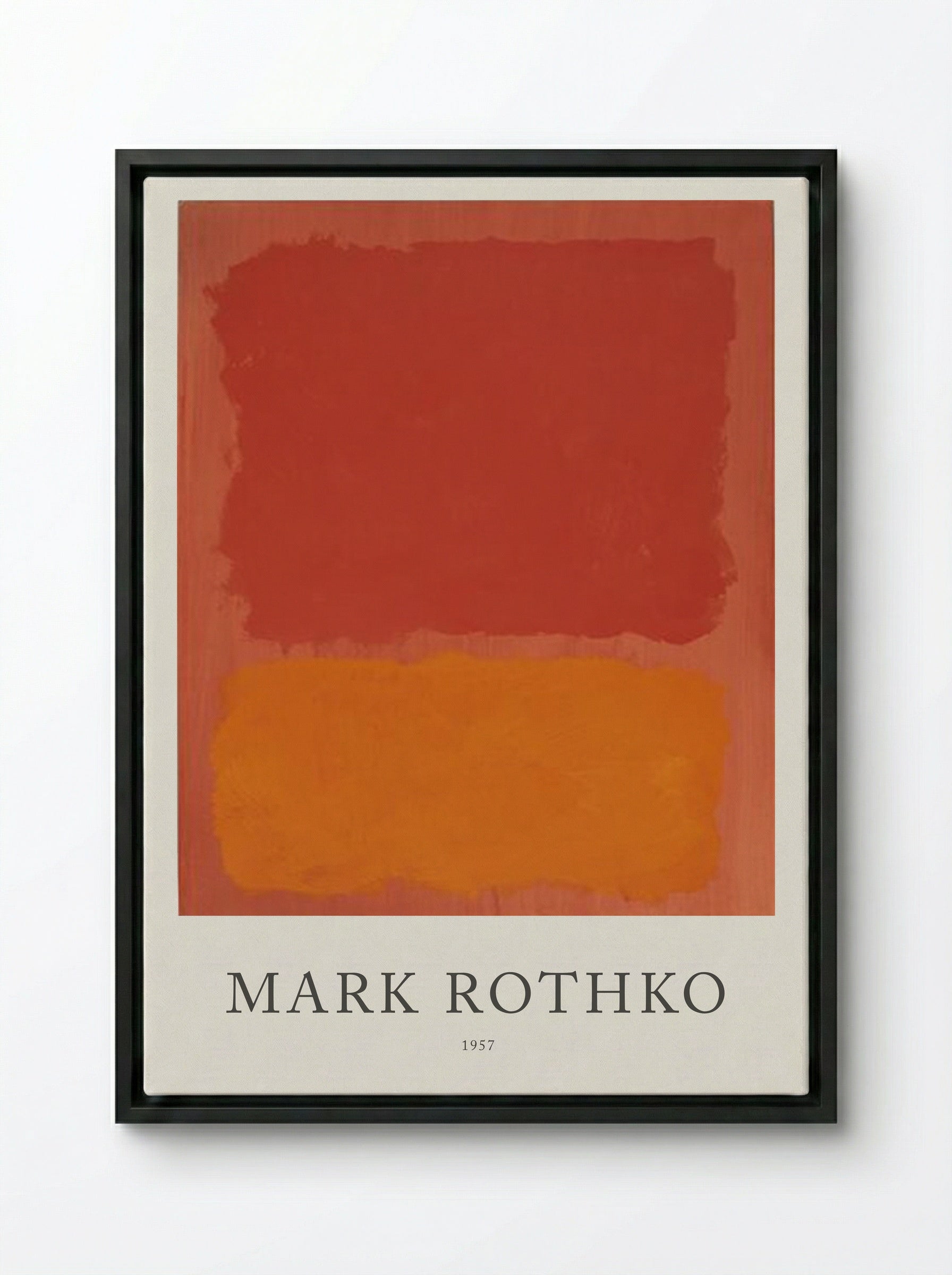 Untitled (Red and Orange) - Mark Rothko - Framed Canvas Black