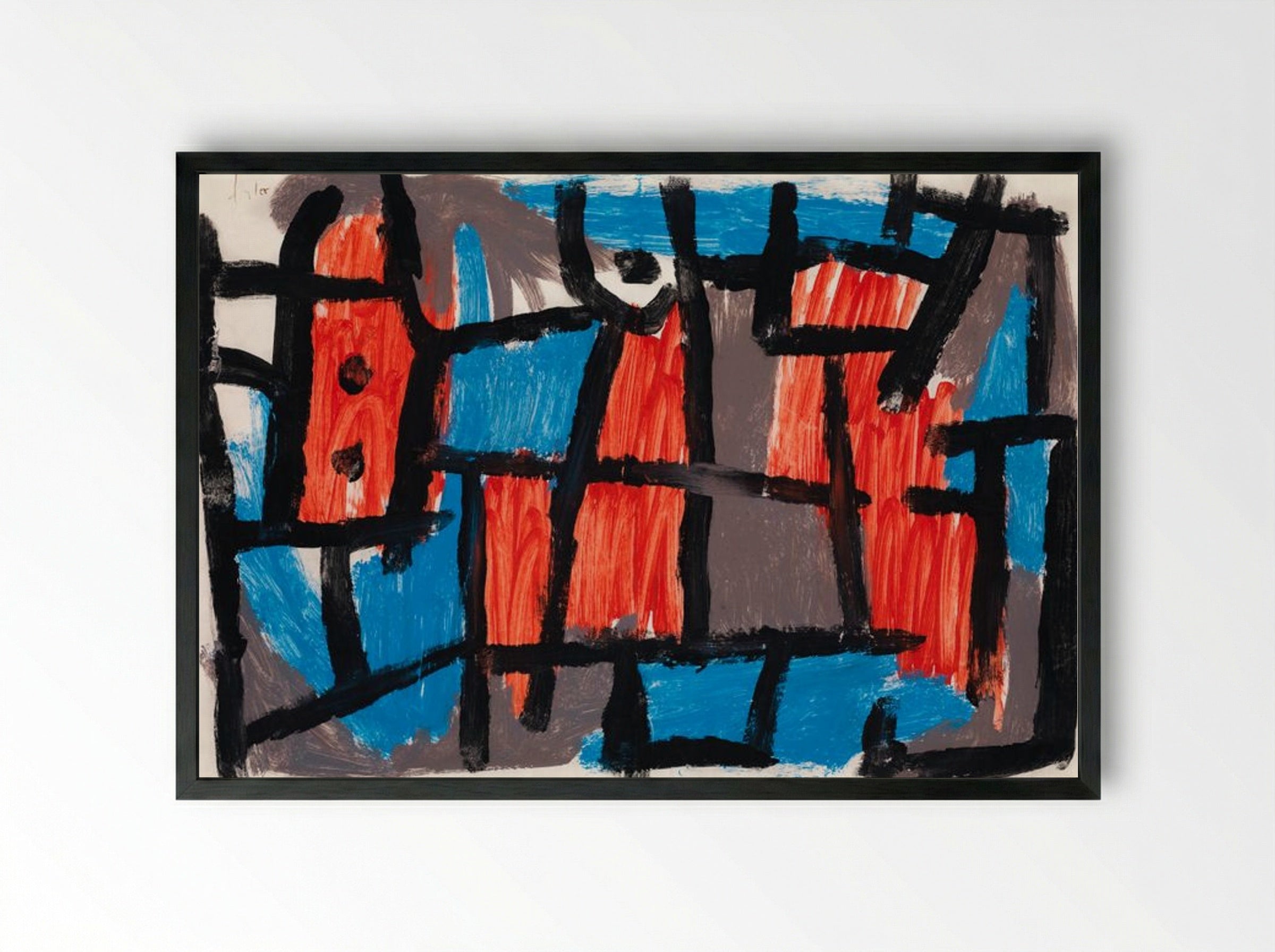 The Hour Before One Night - Paul Klee - Framed Print Black