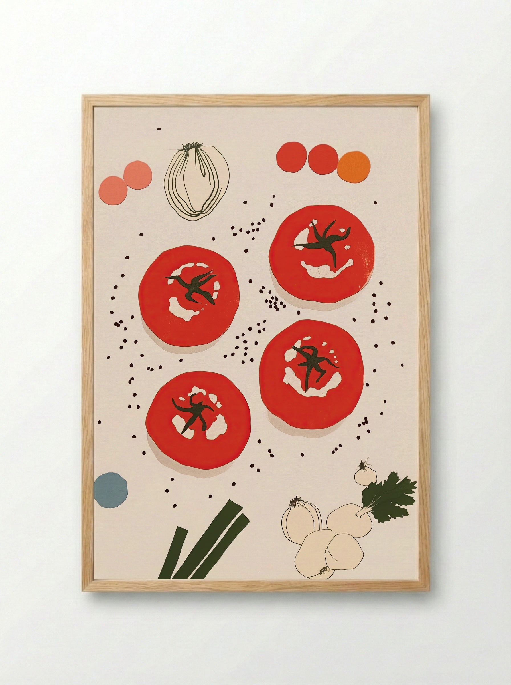 Slices of Garden - Framed Print Wood