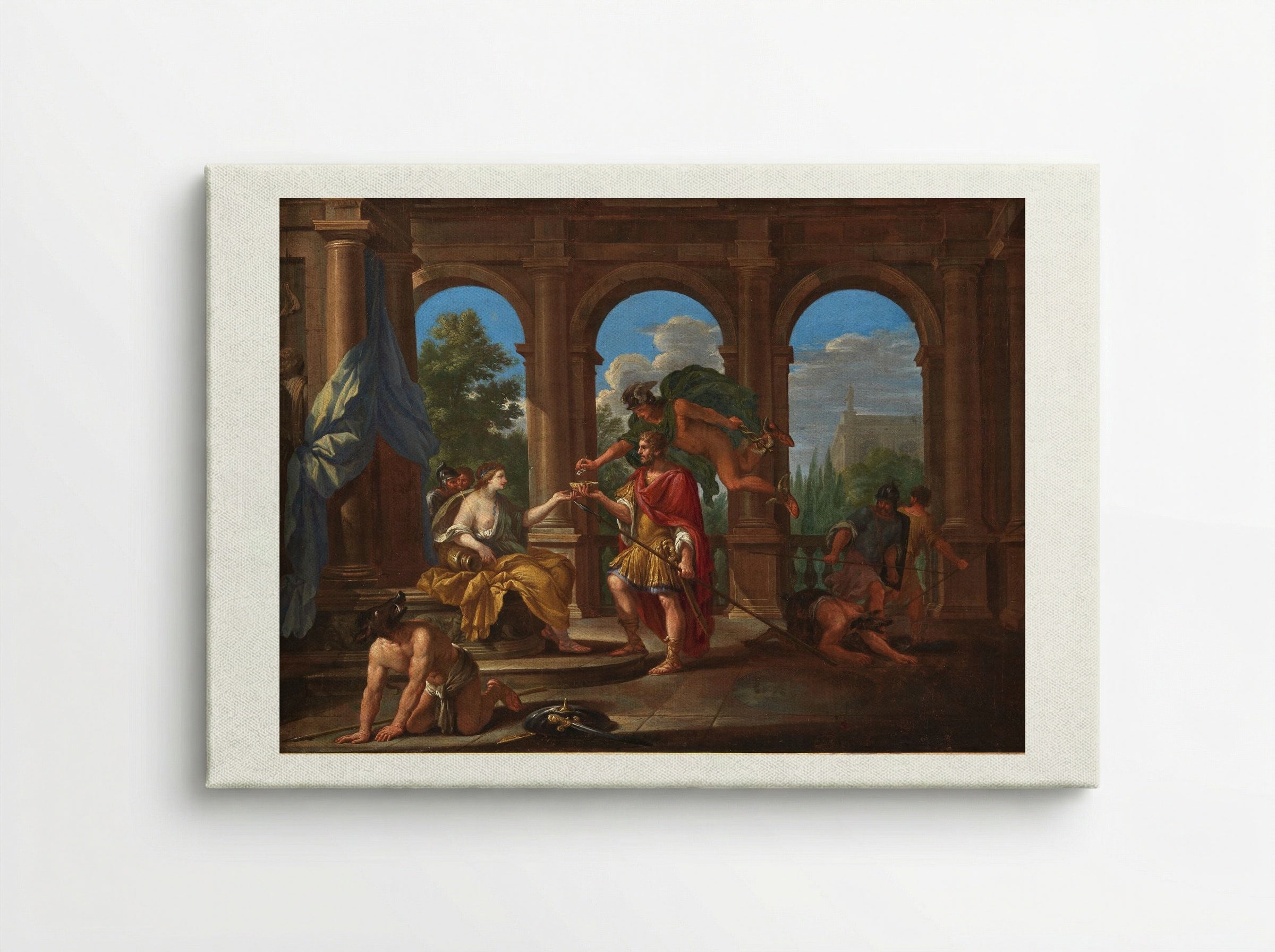 Church and Odysseus - Pietro da Cortona - Canvas