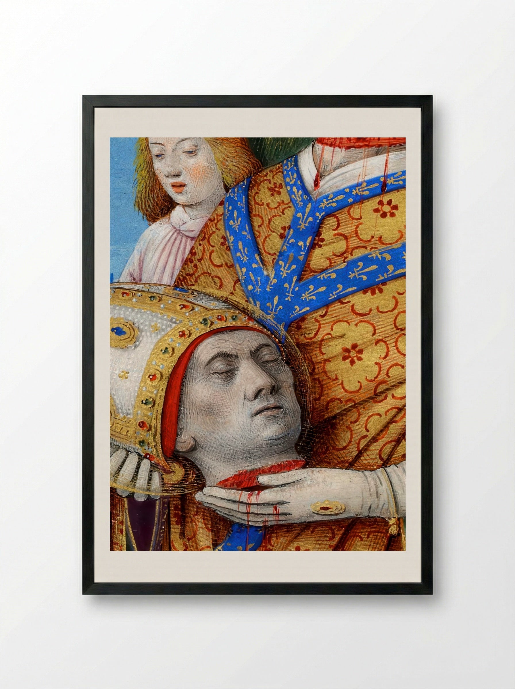 The Martyrdom of Saint Denis - Fine Art Print - Framed Print Black