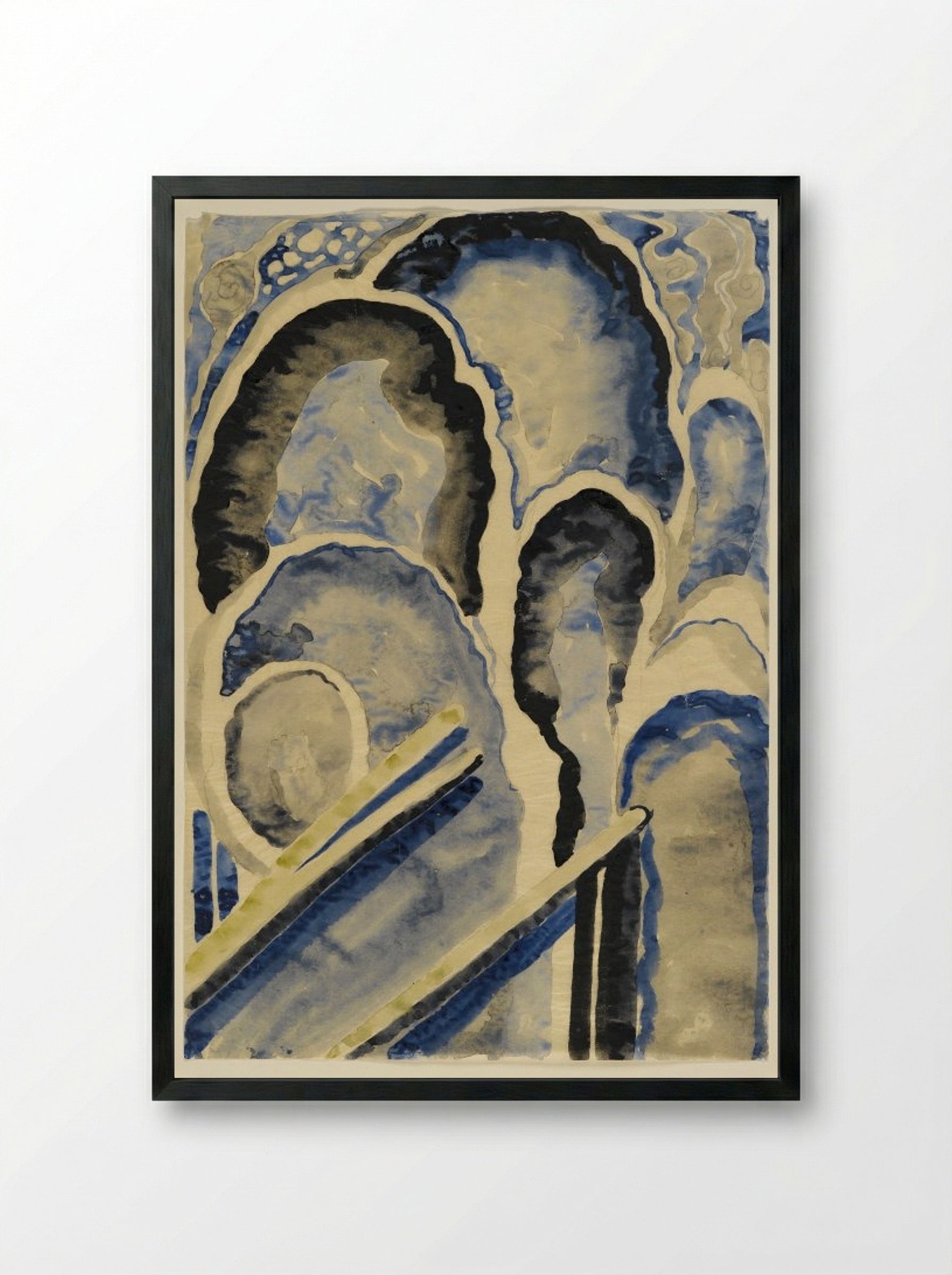 Blue 1 - Georgia O'Keeffe - Framed Print Black