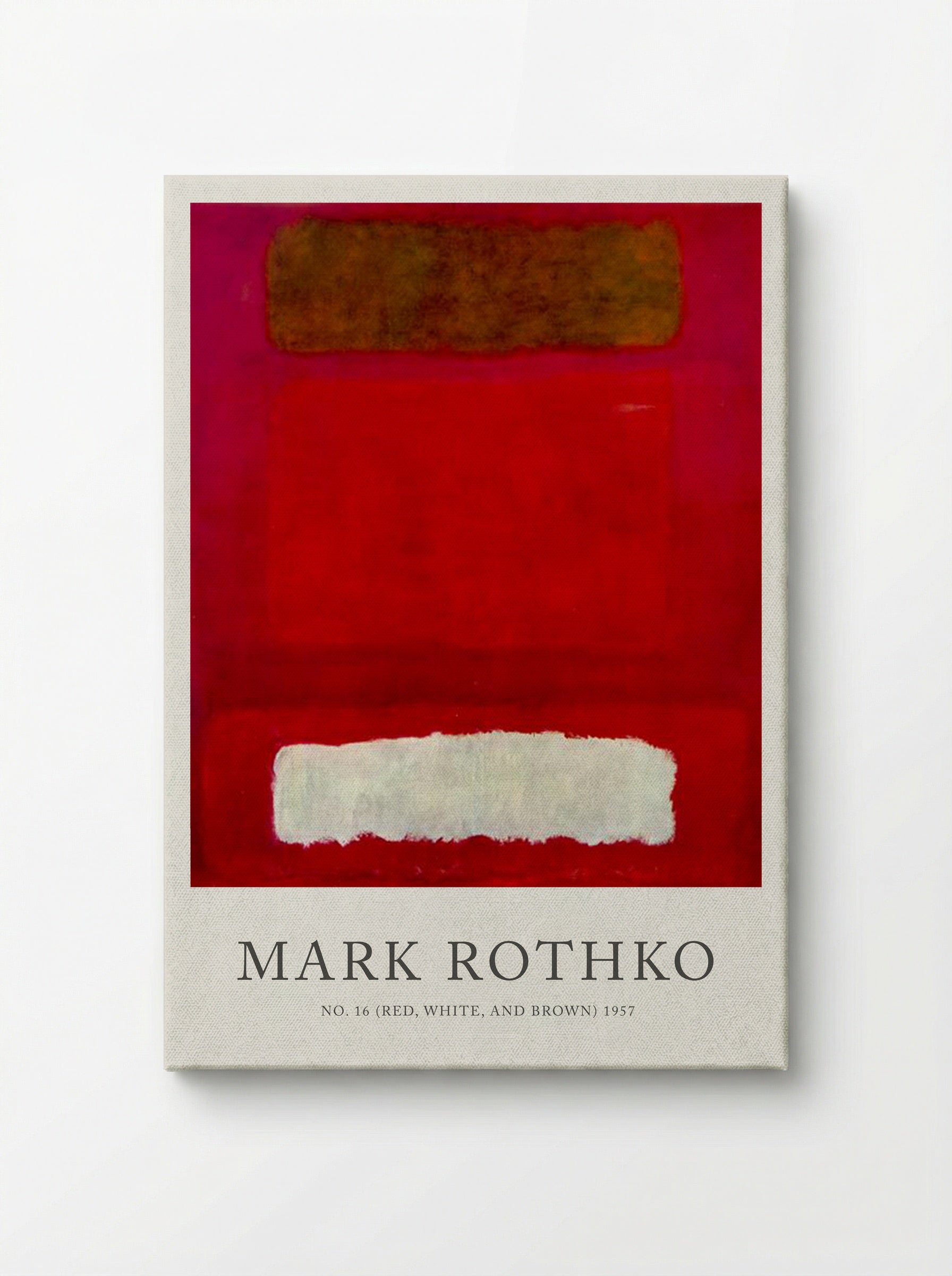No. 16 (Red, White, and Brown) - Mark Rothko - Canvas