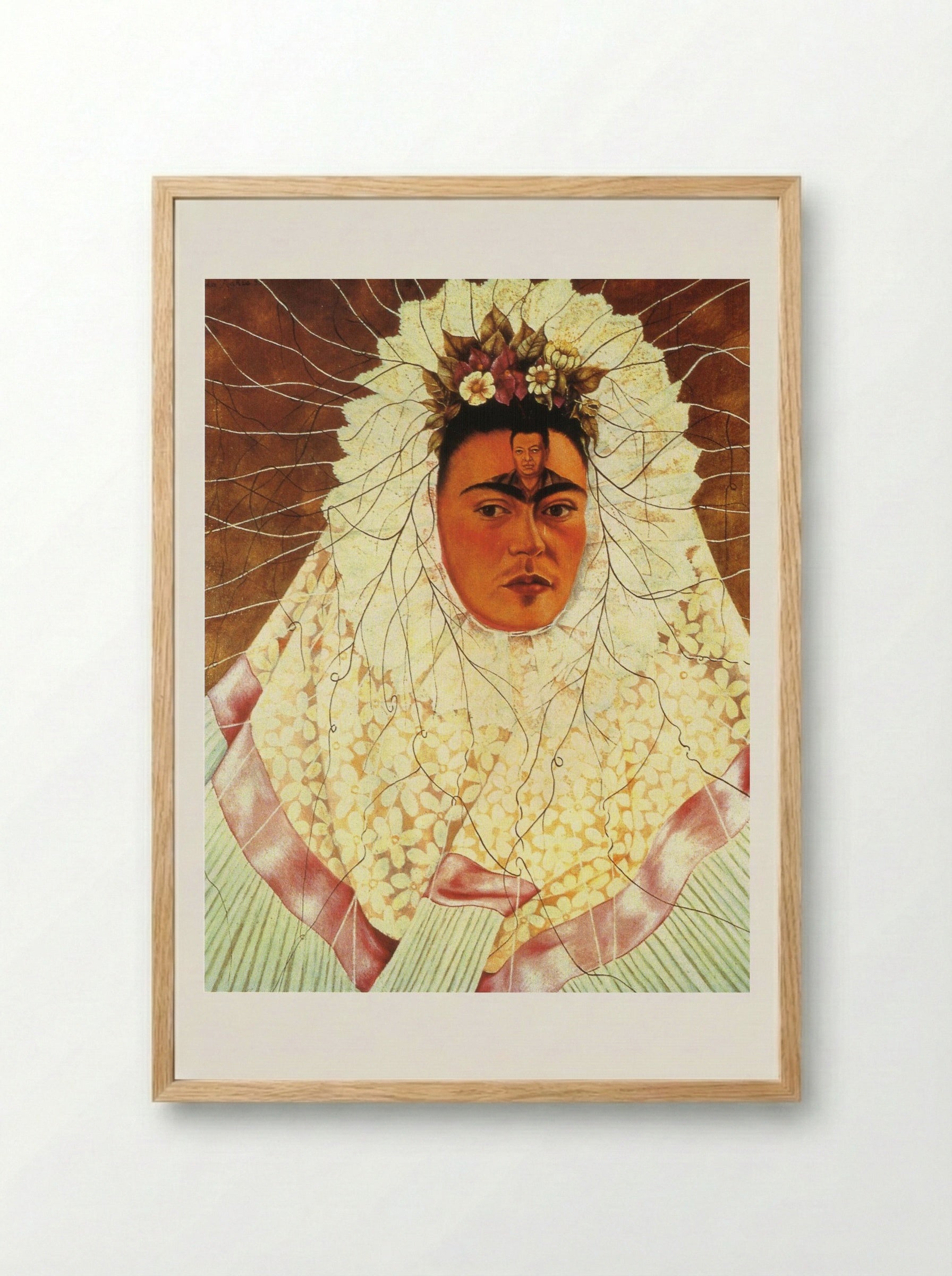 Self-Portrait as a Tehuana - Frida Kahlo - Framed Print Wood