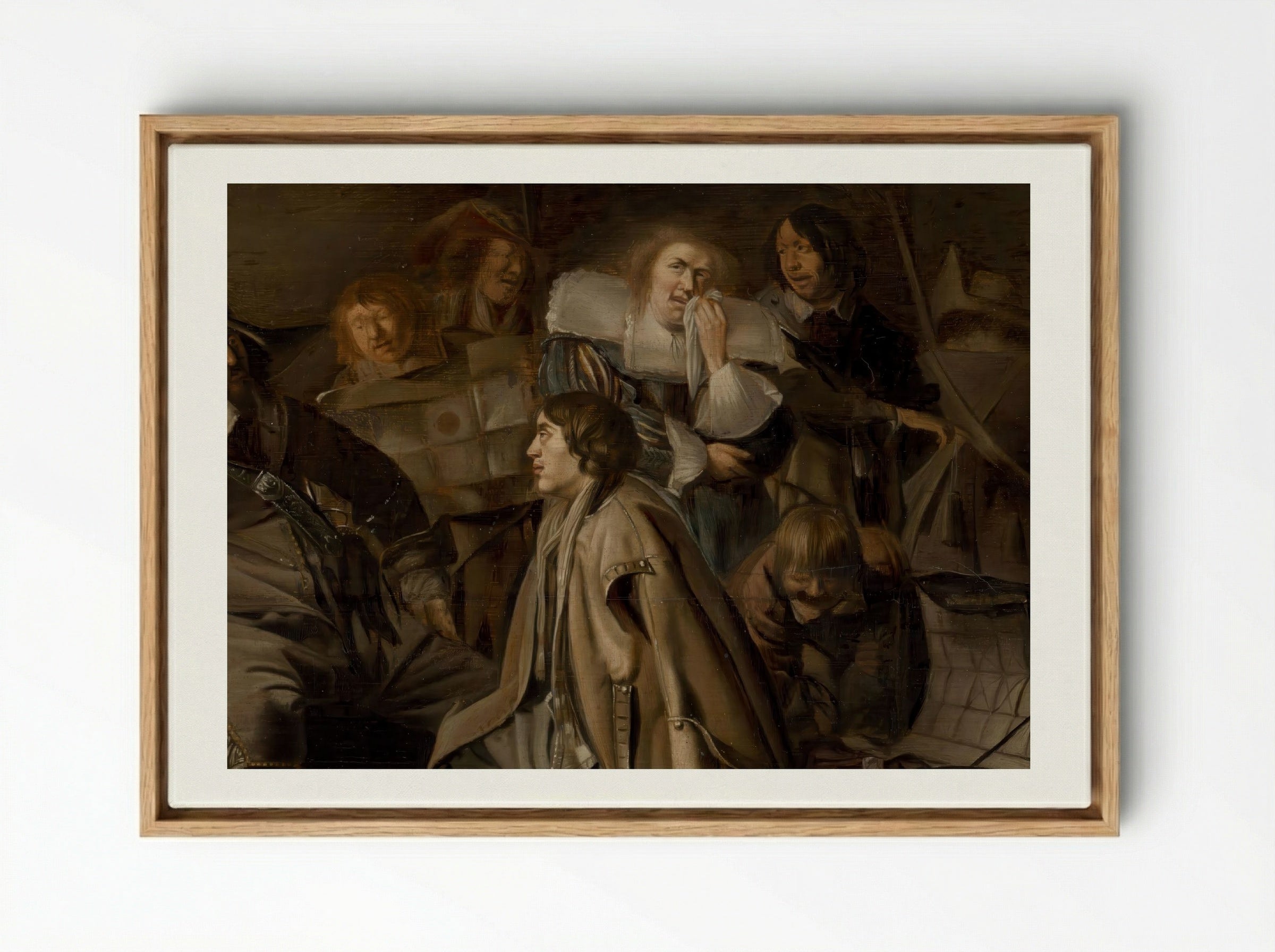 The Questioning of a Prisoner - Pieter Codde - Framed Canvas Wood