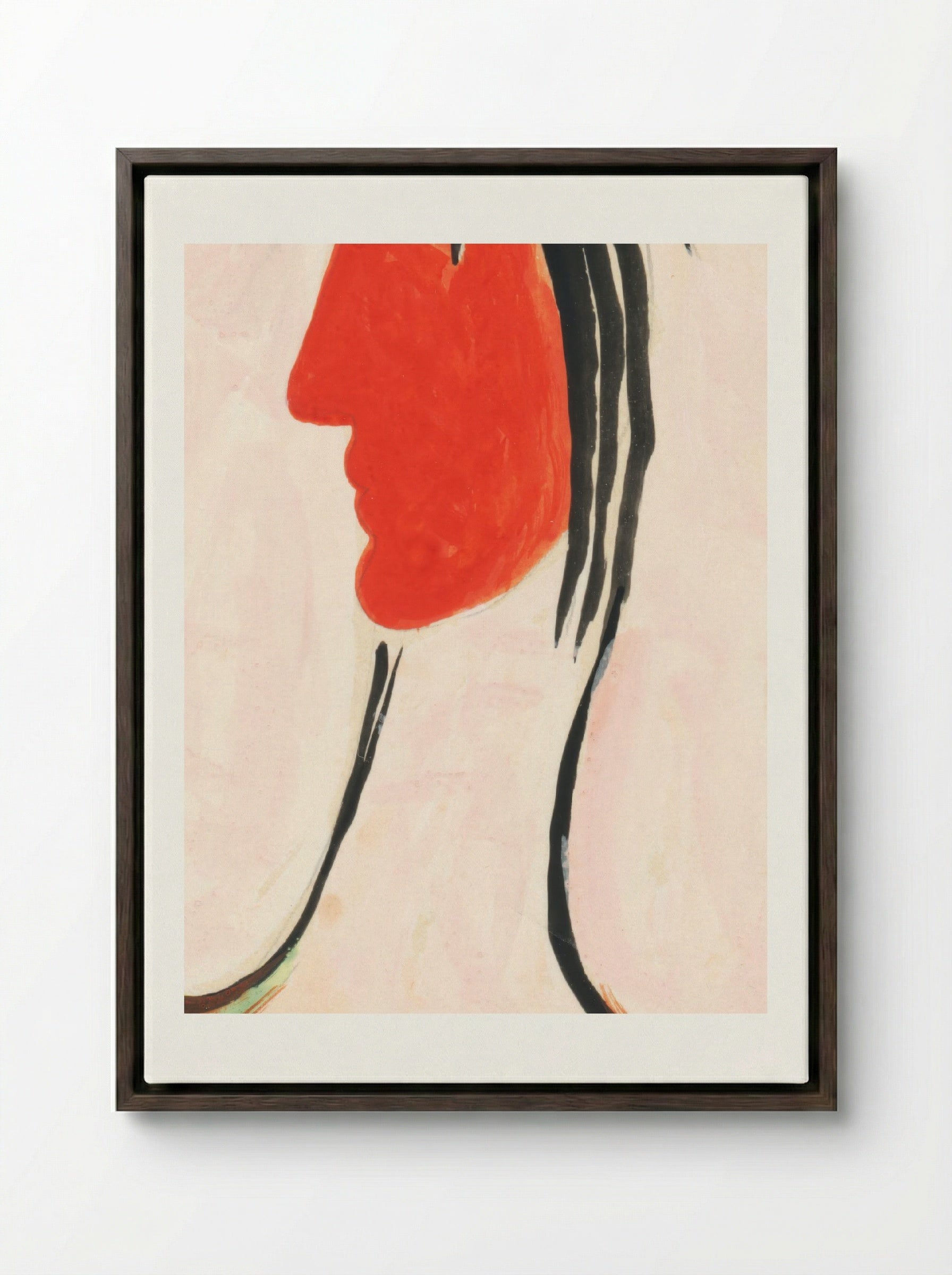 In Front of a Mirror - Mikuláš Galanda - Framed Canvas Dark Wood