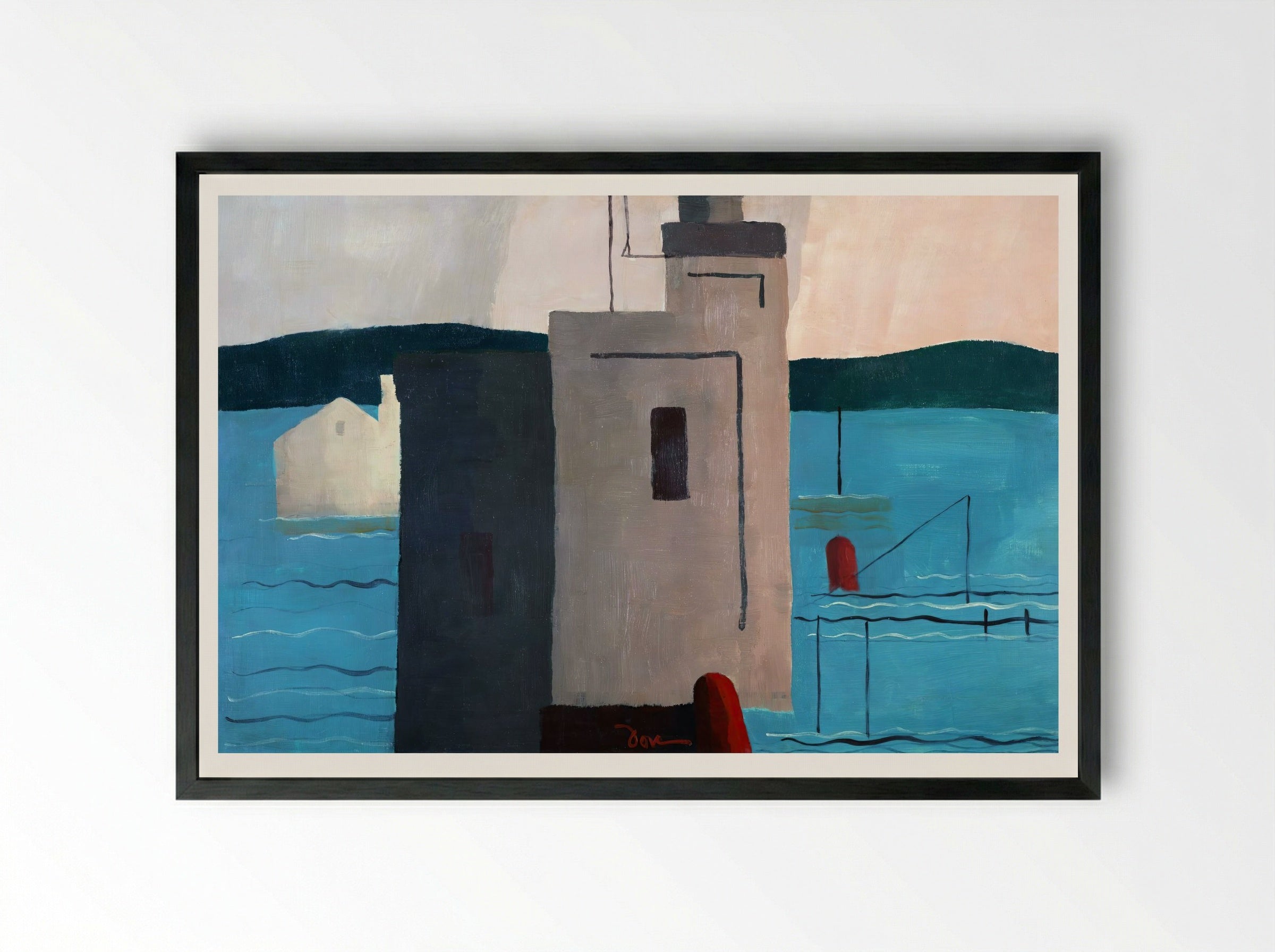 Lloyd's Harbor - Arthur Dove - Framed Print Black