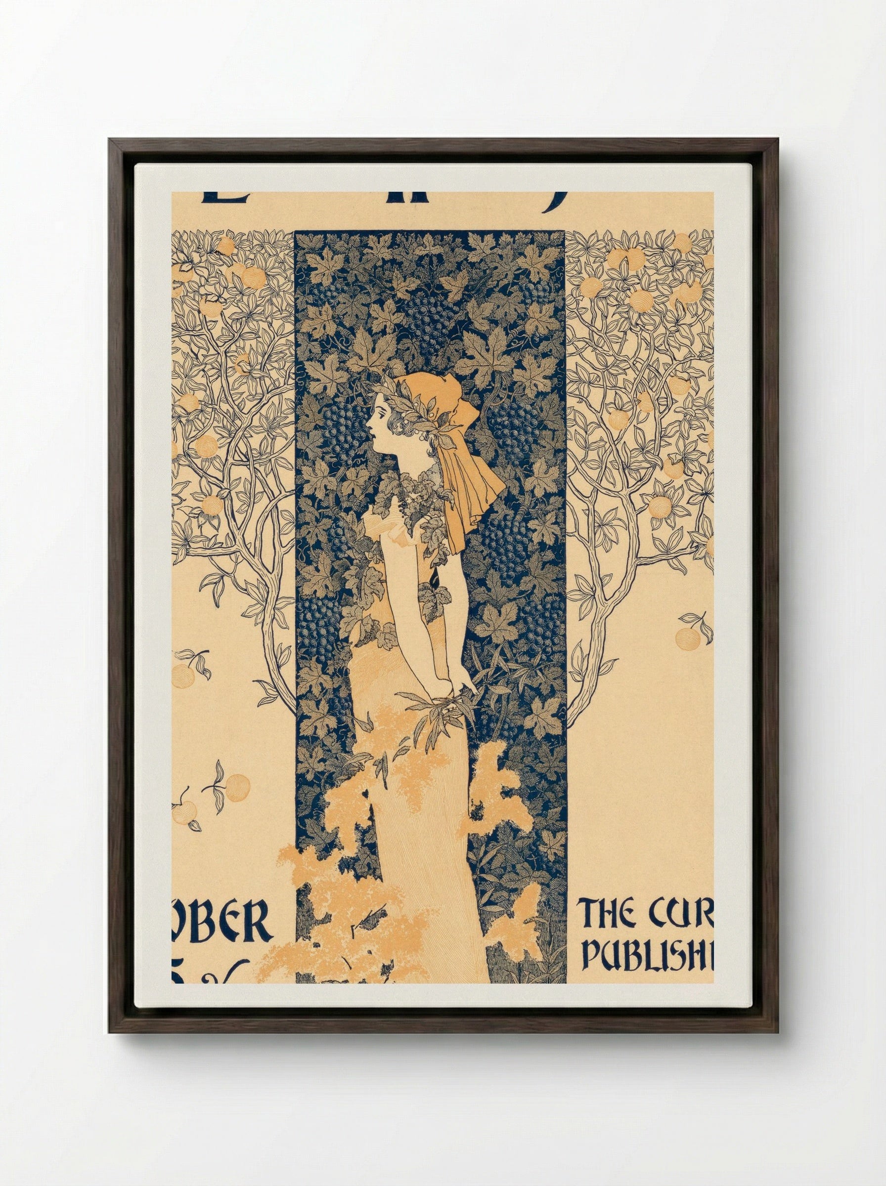 The Ladies' Home Journal for October, 1895 - William Martin Johnson - Framed Canvas Dark Wood