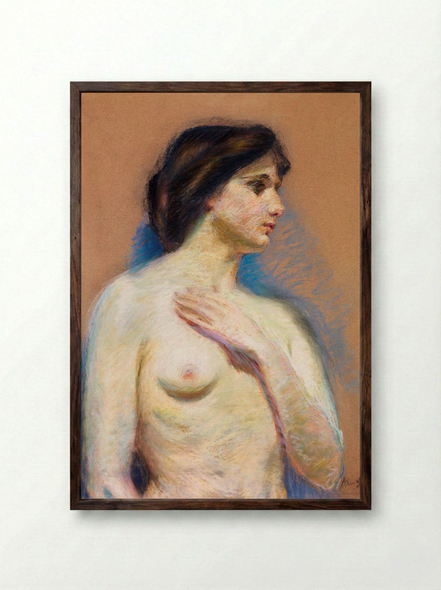 Nude - Alice Pike Barney - Framed Print Dark Wood