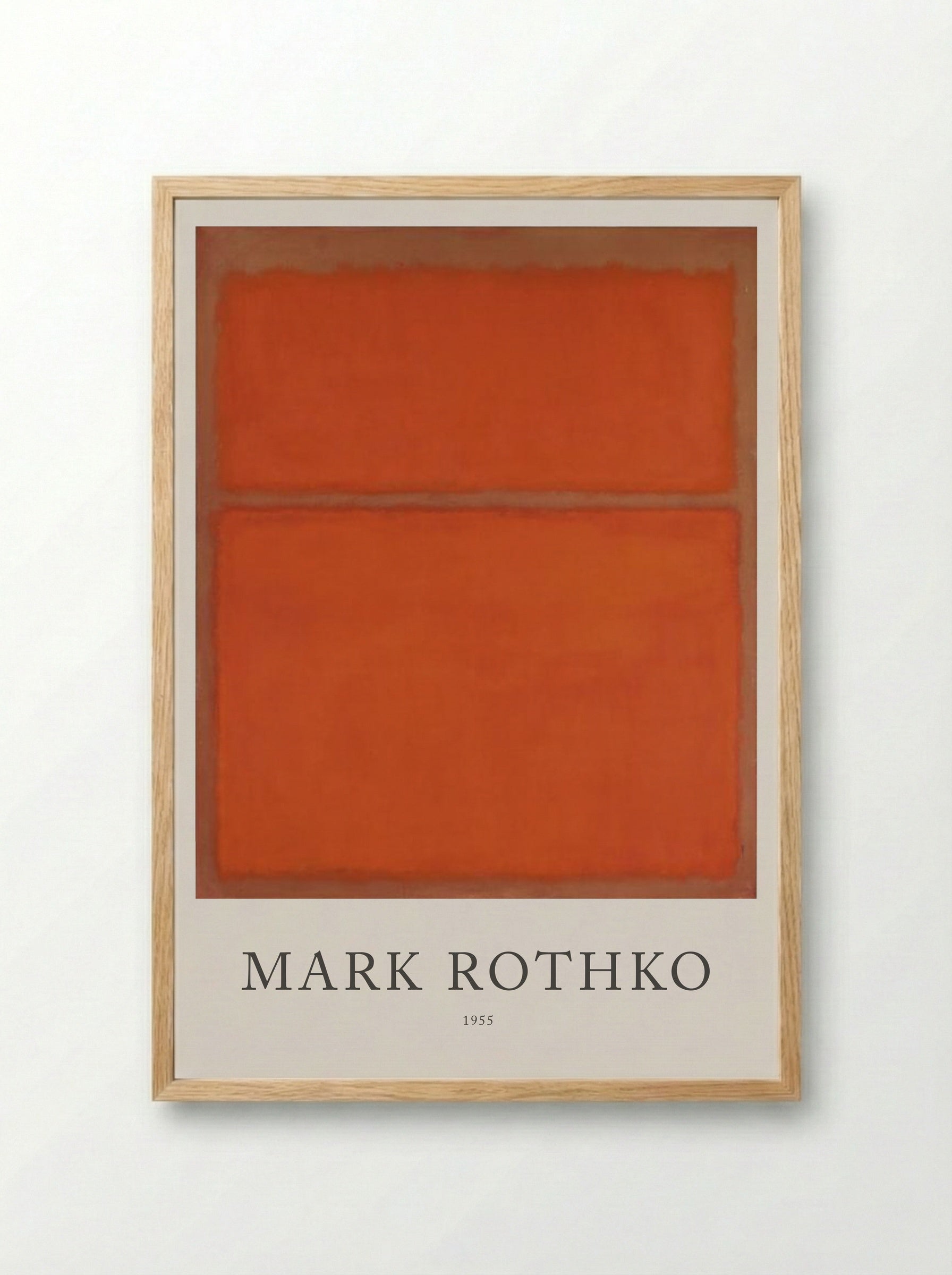 Untitled (Orange and Brown) - Mark Rothko - Framed Print Wood