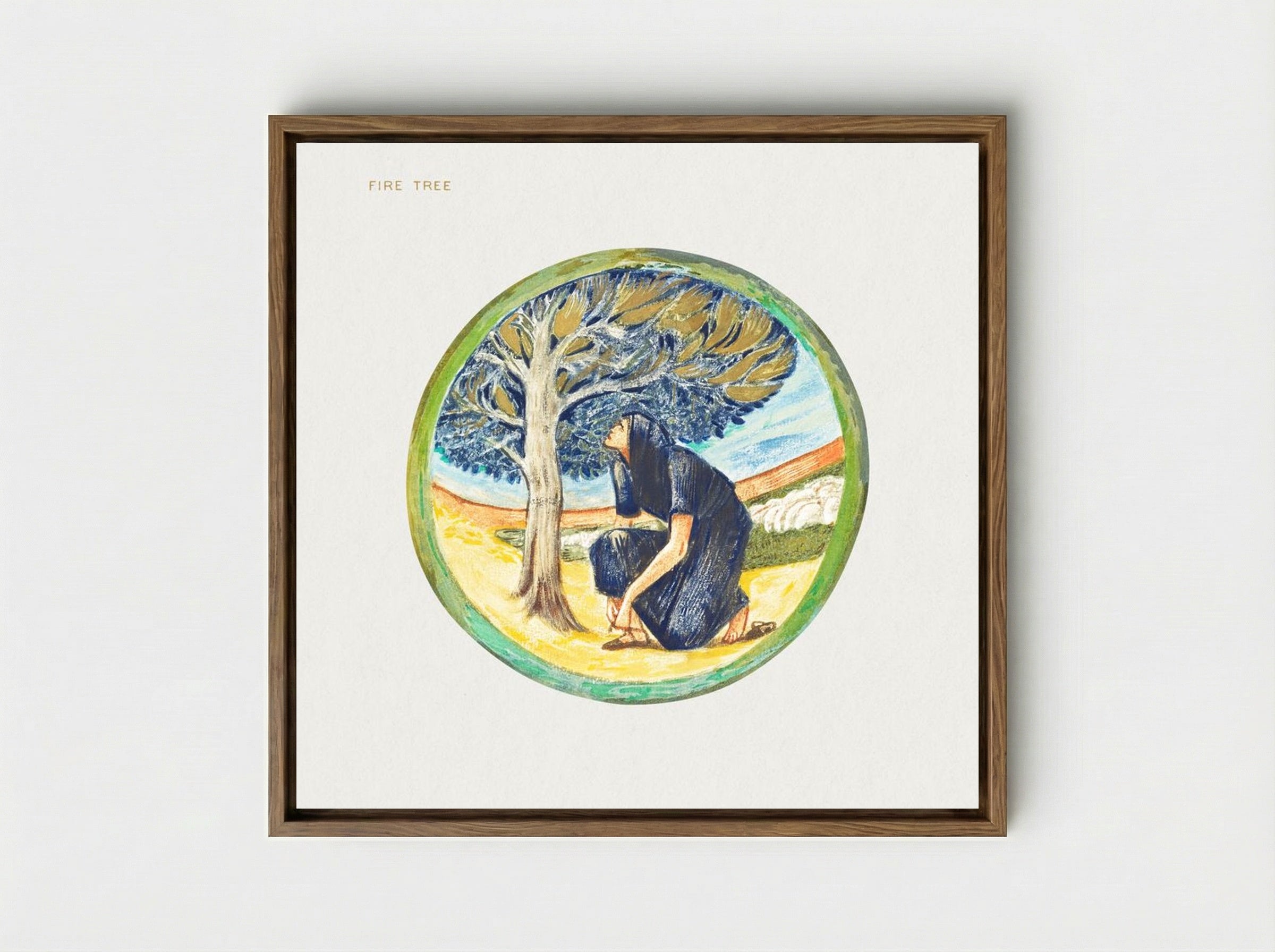 Fire Tree from The Flower Book - Edward Burne-Jones - Framed Canvas Wood